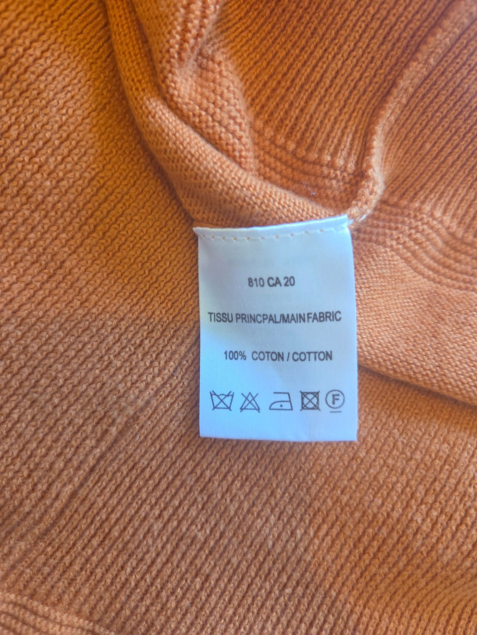 Carven Apricot Orange Statement Collar Cardigan L image 4