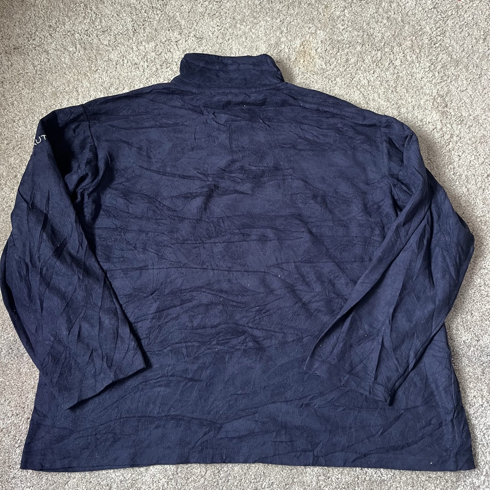 Nautica Navy & Grey Fleece Quarter-Zip Sweater XL image 4