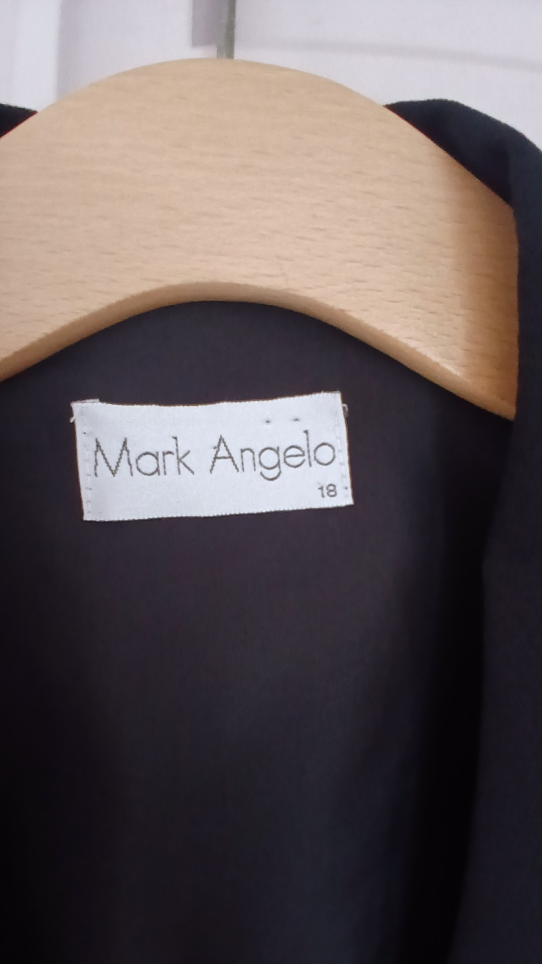 Mark Angelo Black Embroidered Open Front Jacket Size 18 image 5