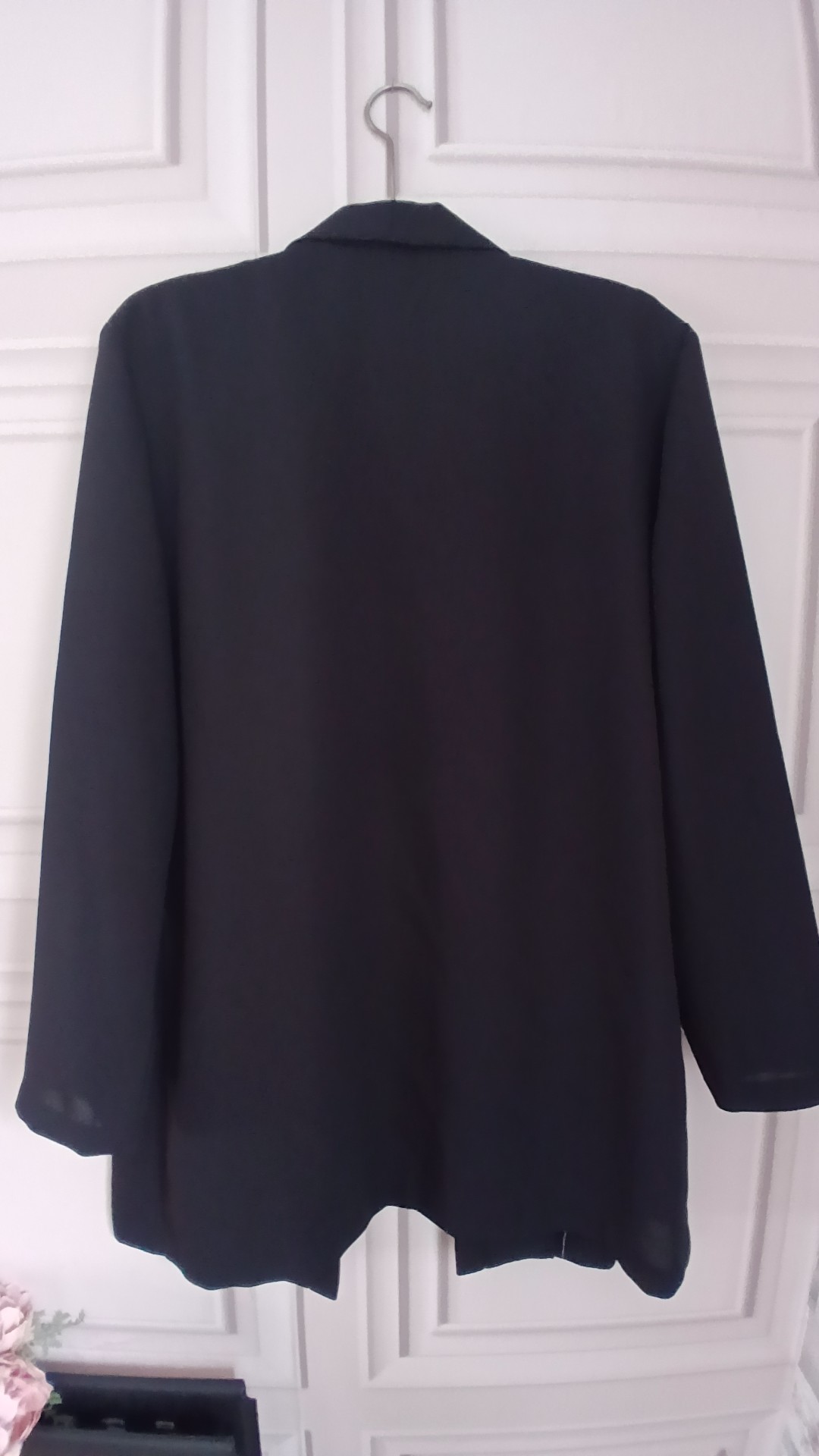 Mark Angelo Black Embroidered Open Front Jacket Size 18 image 7