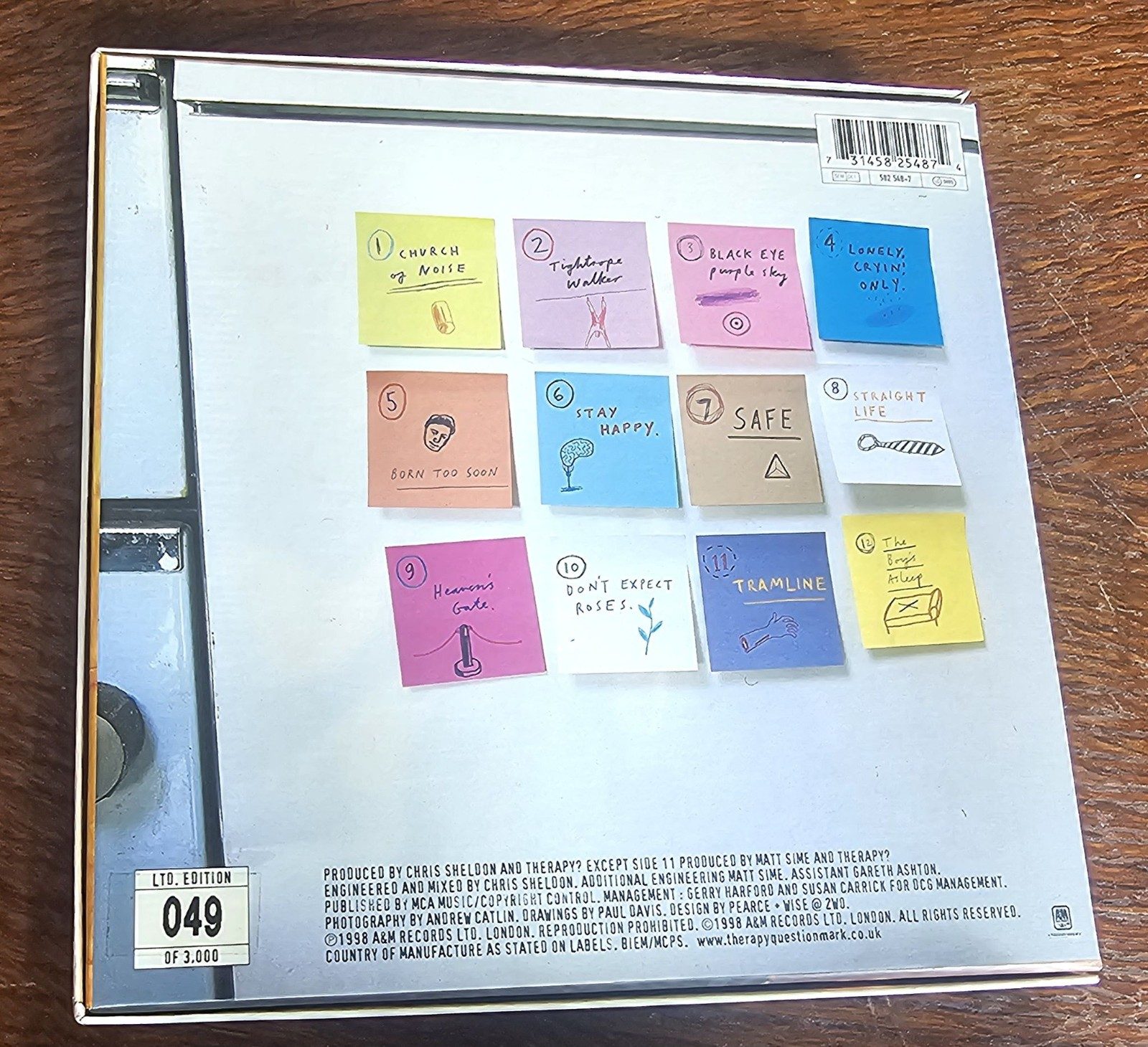 Therapy? Semi Detached 6x7" Box Set No 049/3000 Limited Edition 1998 image 2