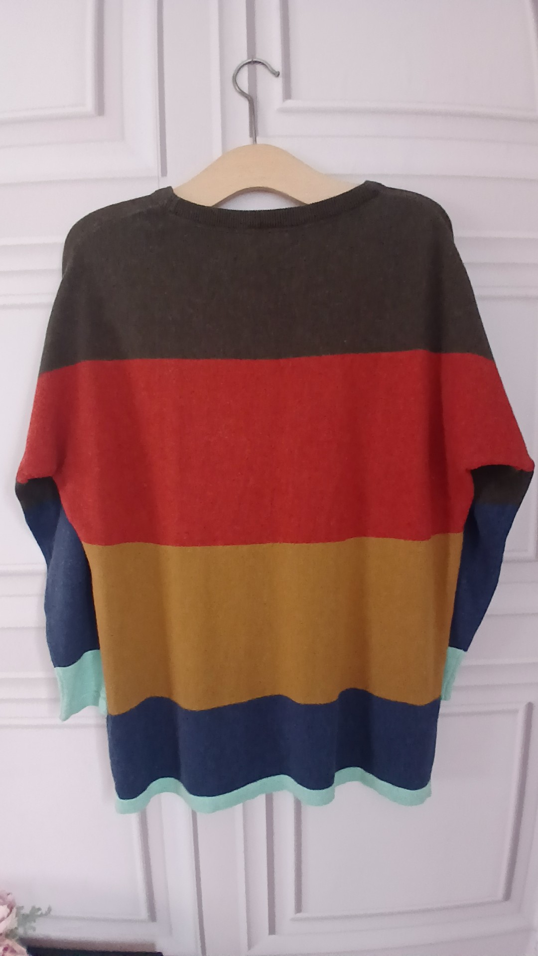 Brakeburn Multicolour Oversized Striped Knit Jumper Size 8 image 2