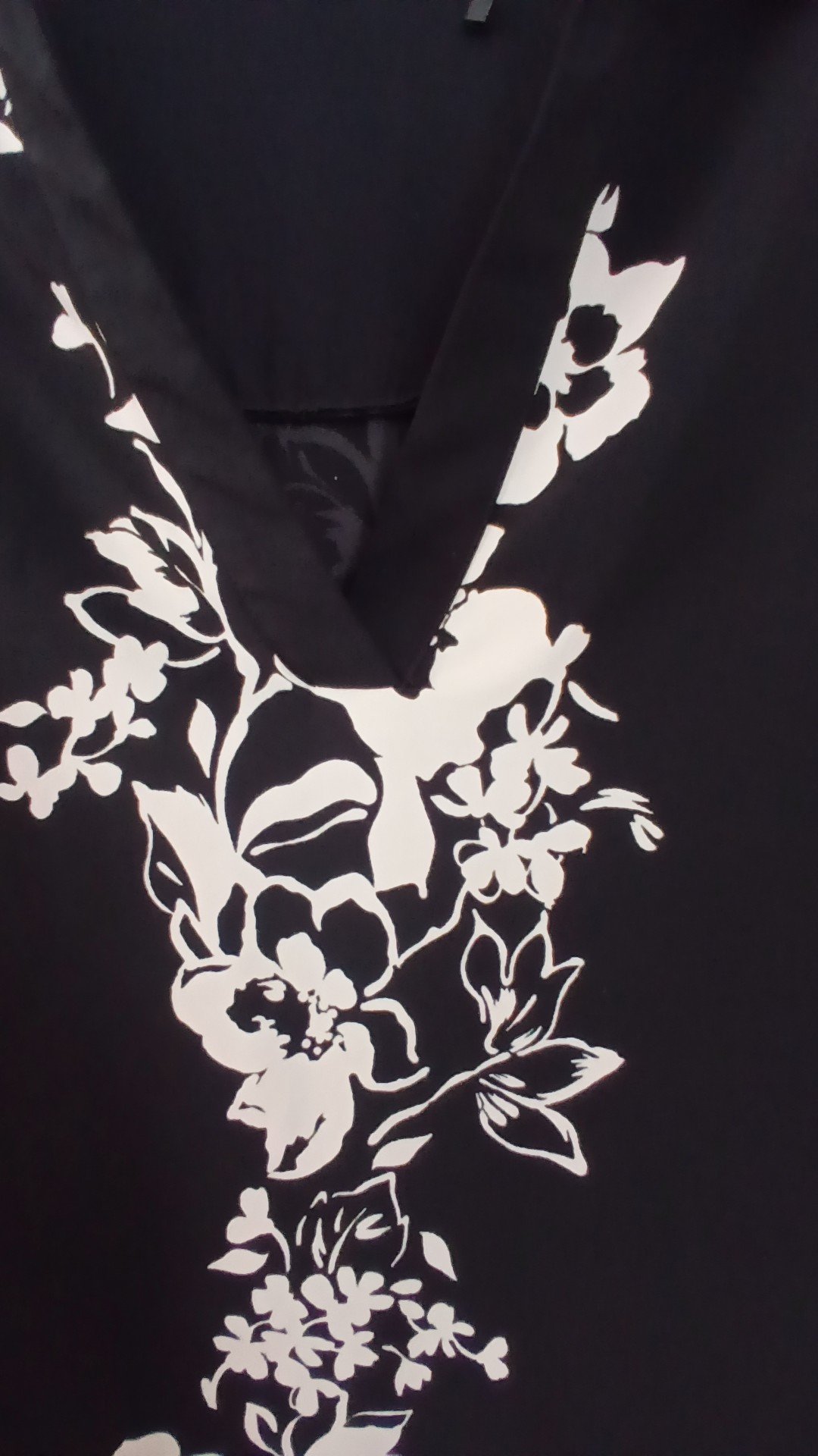 Zara Black & White Floral Pattern Dress/Tunic Eur L image 4