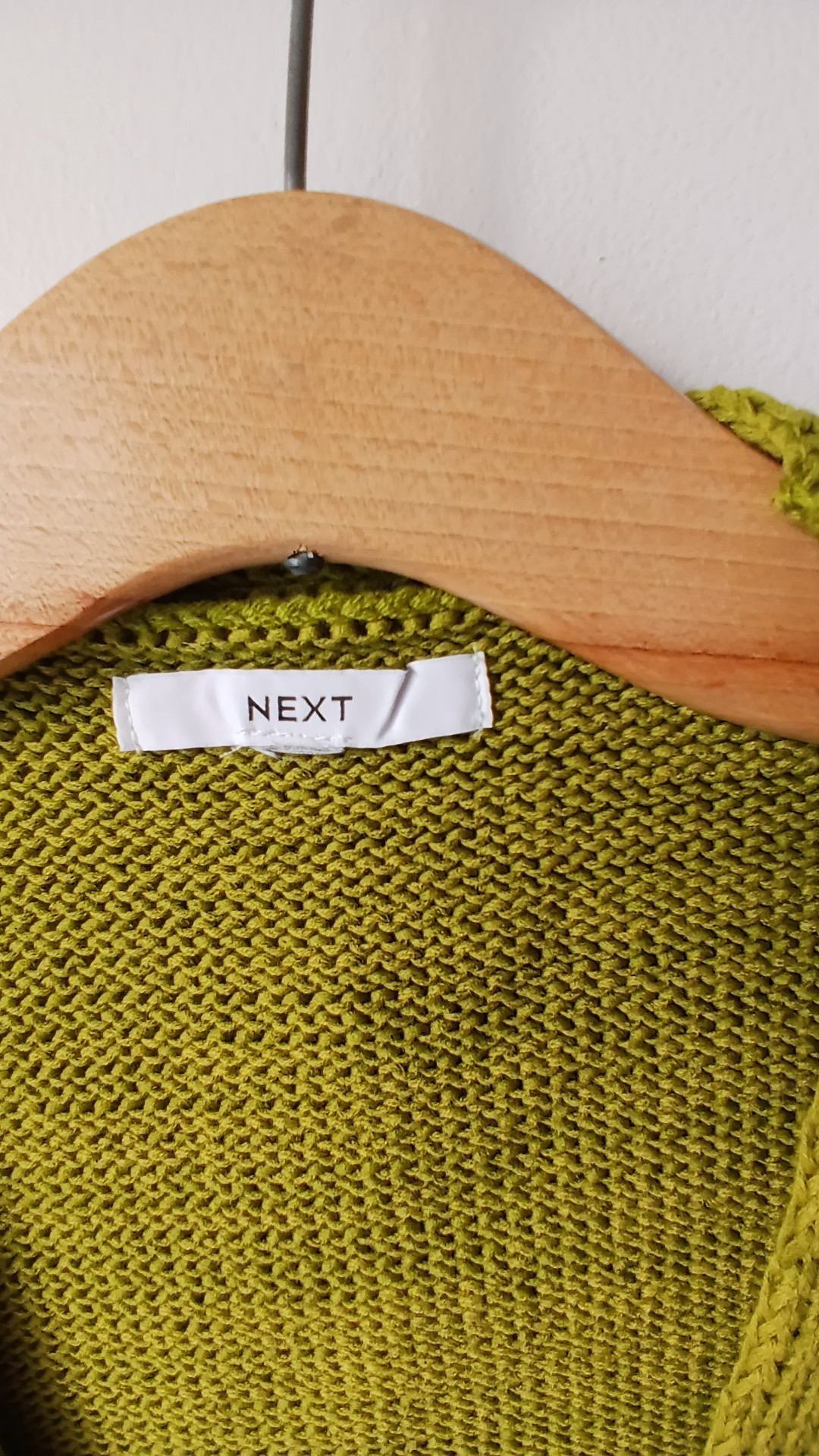 Next Olive Green Knitted Tie Front Vest Medium image 3