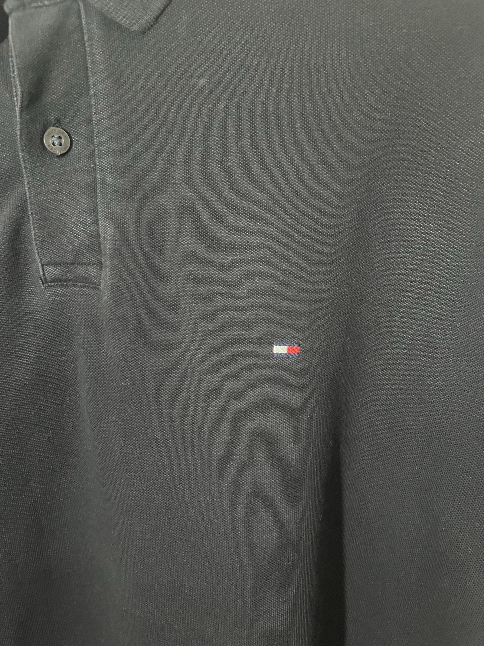 Tommy Hilfiger Men's Black Regular Fit Stretch Polo Shirt Large image 2