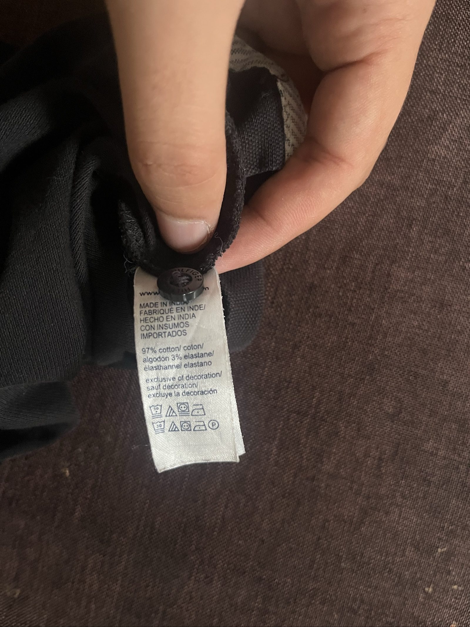 Tommy Hilfiger Men's Black Regular Fit Stretch Polo Shirt Large image 6