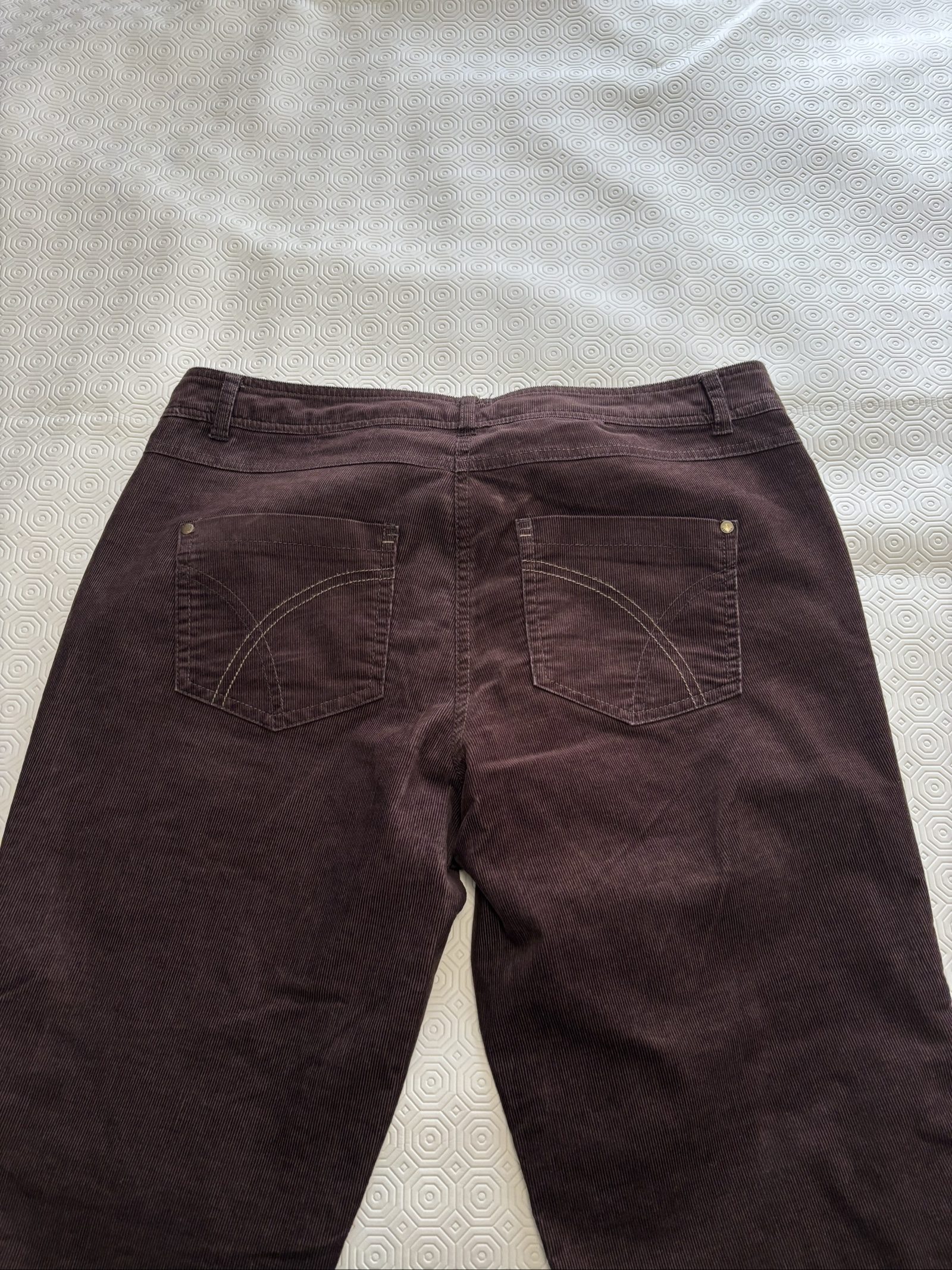 Brown Corduroy Bootcut Trousers Size 16 image 9