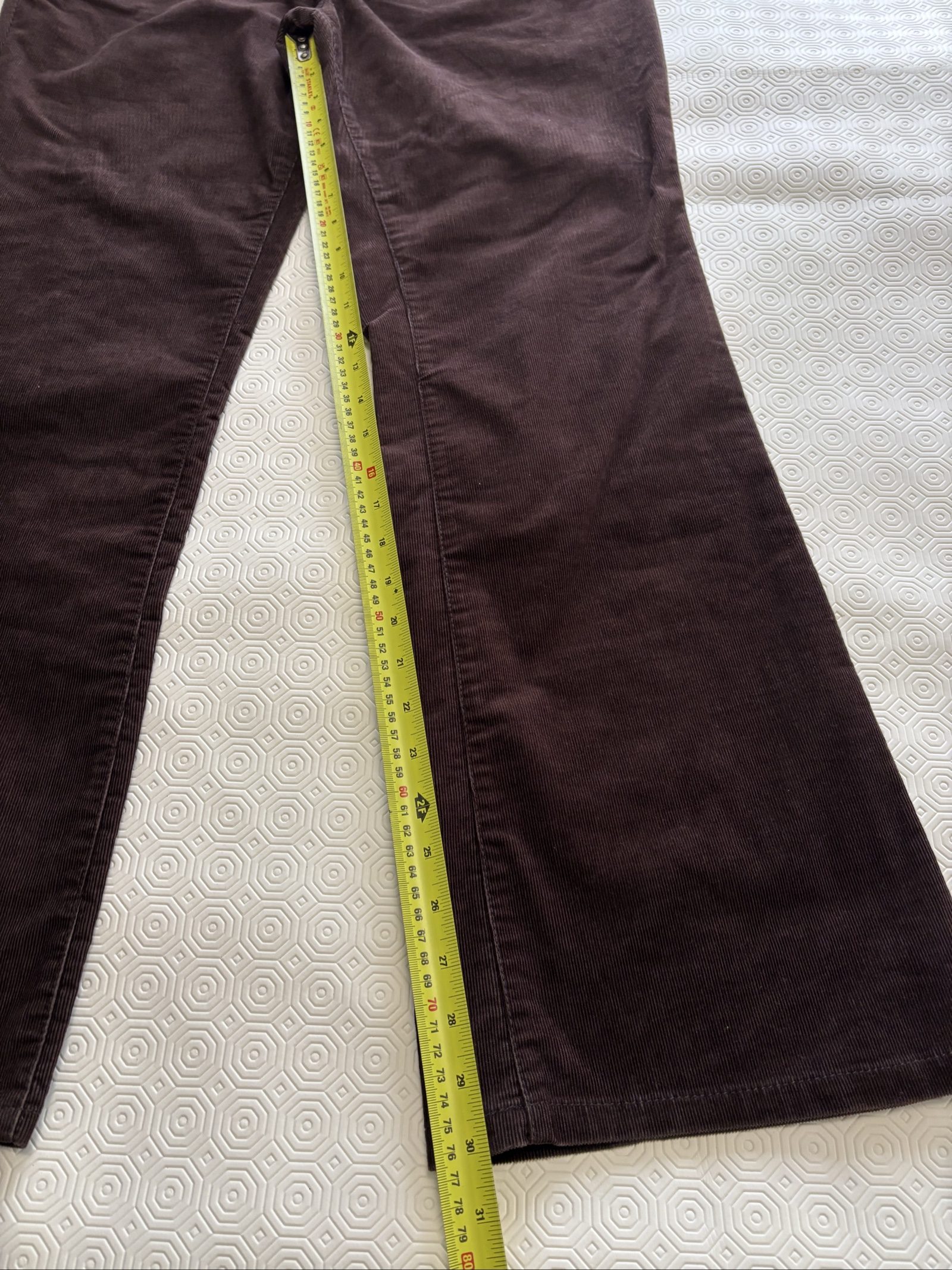 Brown Corduroy Bootcut Trousers Size 16 image 5