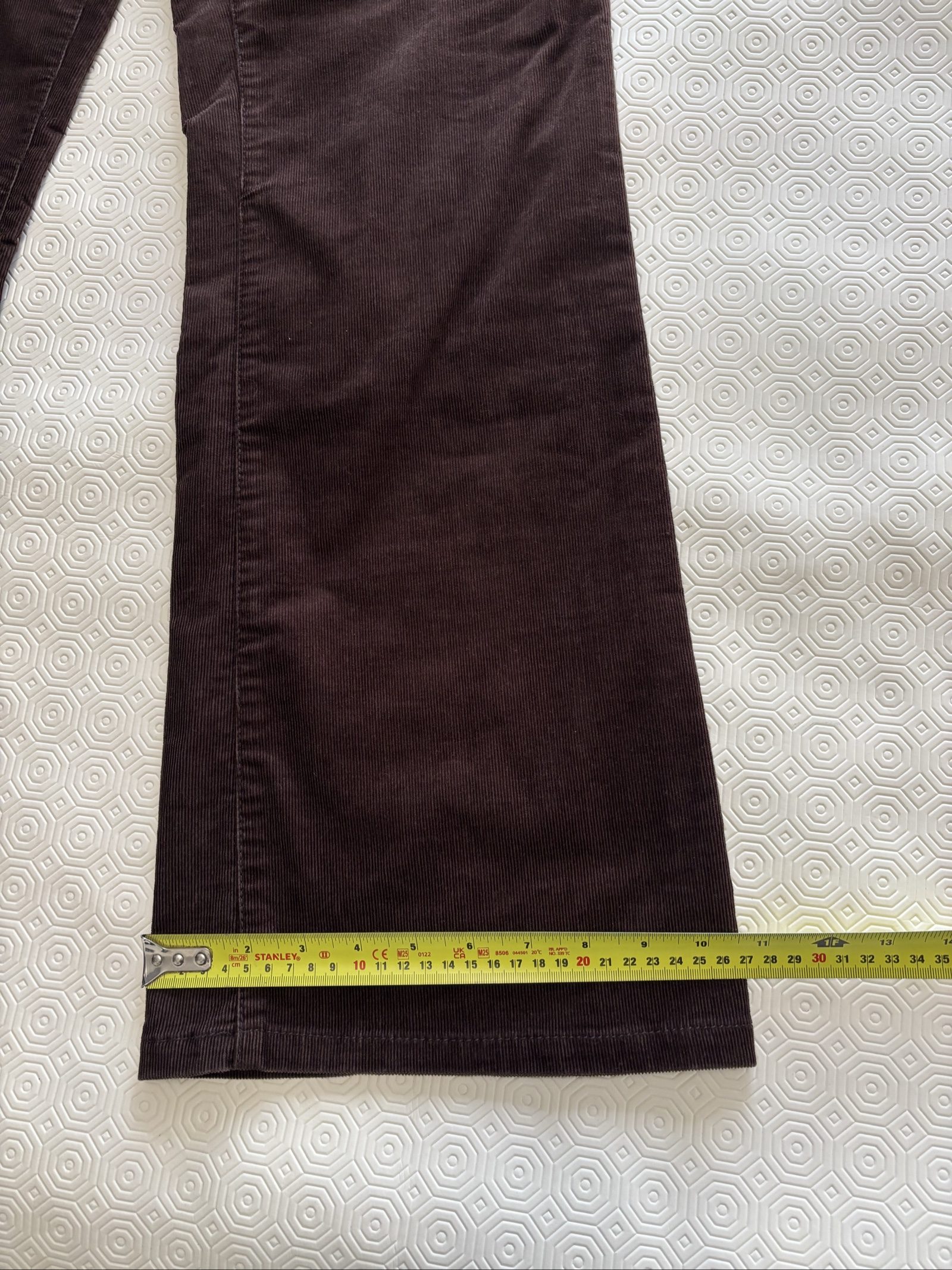 Brown Corduroy Bootcut Trousers Size 16 image 3