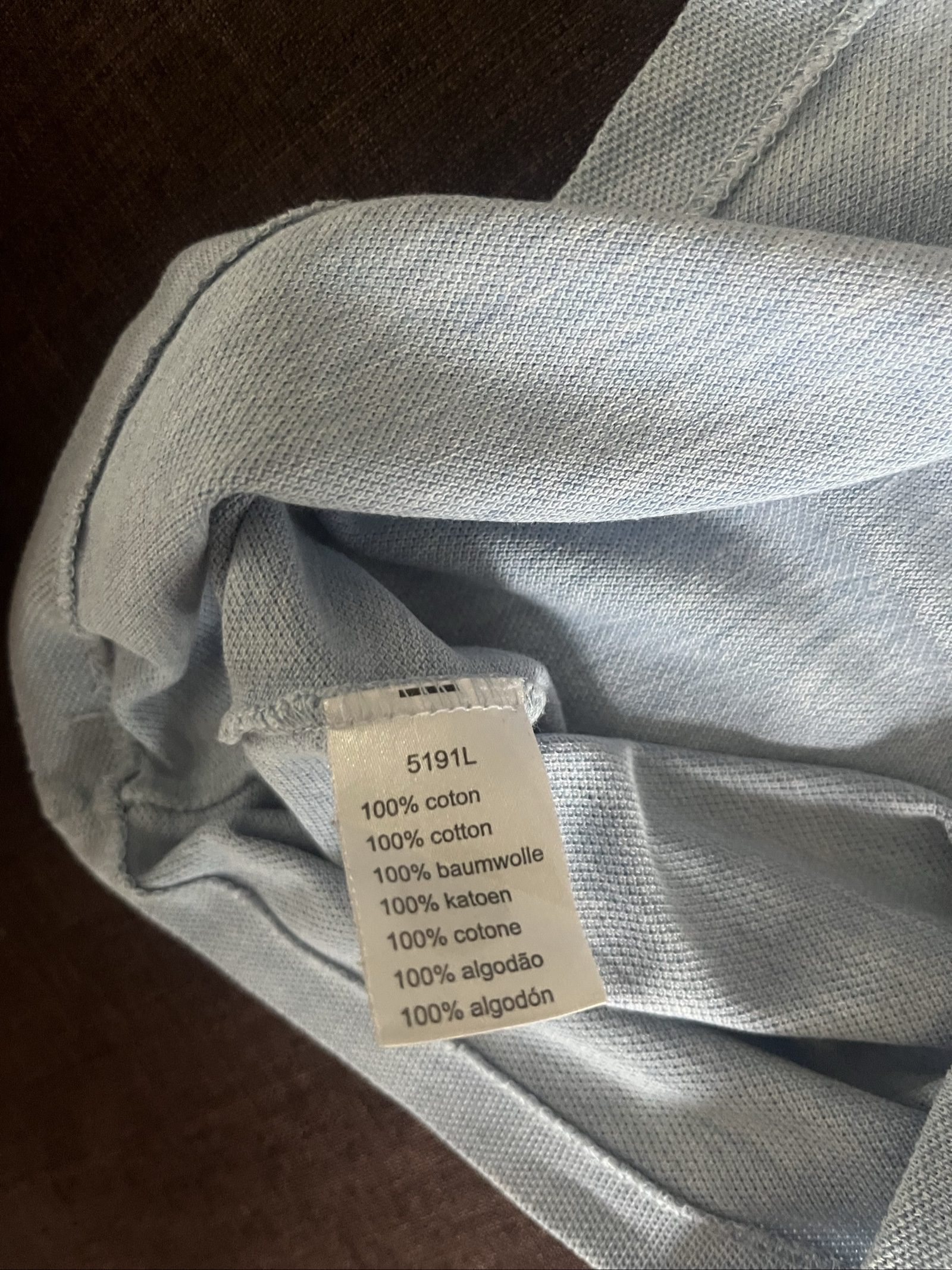 Lacoste Men's Light Blue Polo Shirt Medium Classic Fit image 7