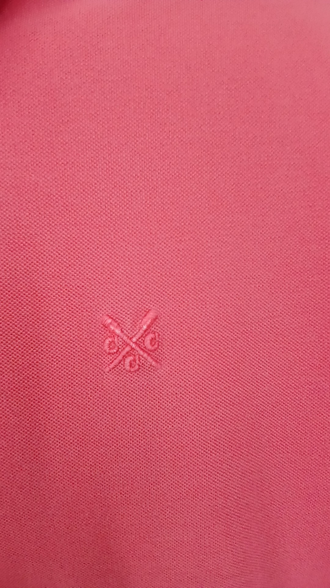Crew Pink 100% Cotton Polo Shirt Embroidered Logo Medium image 2