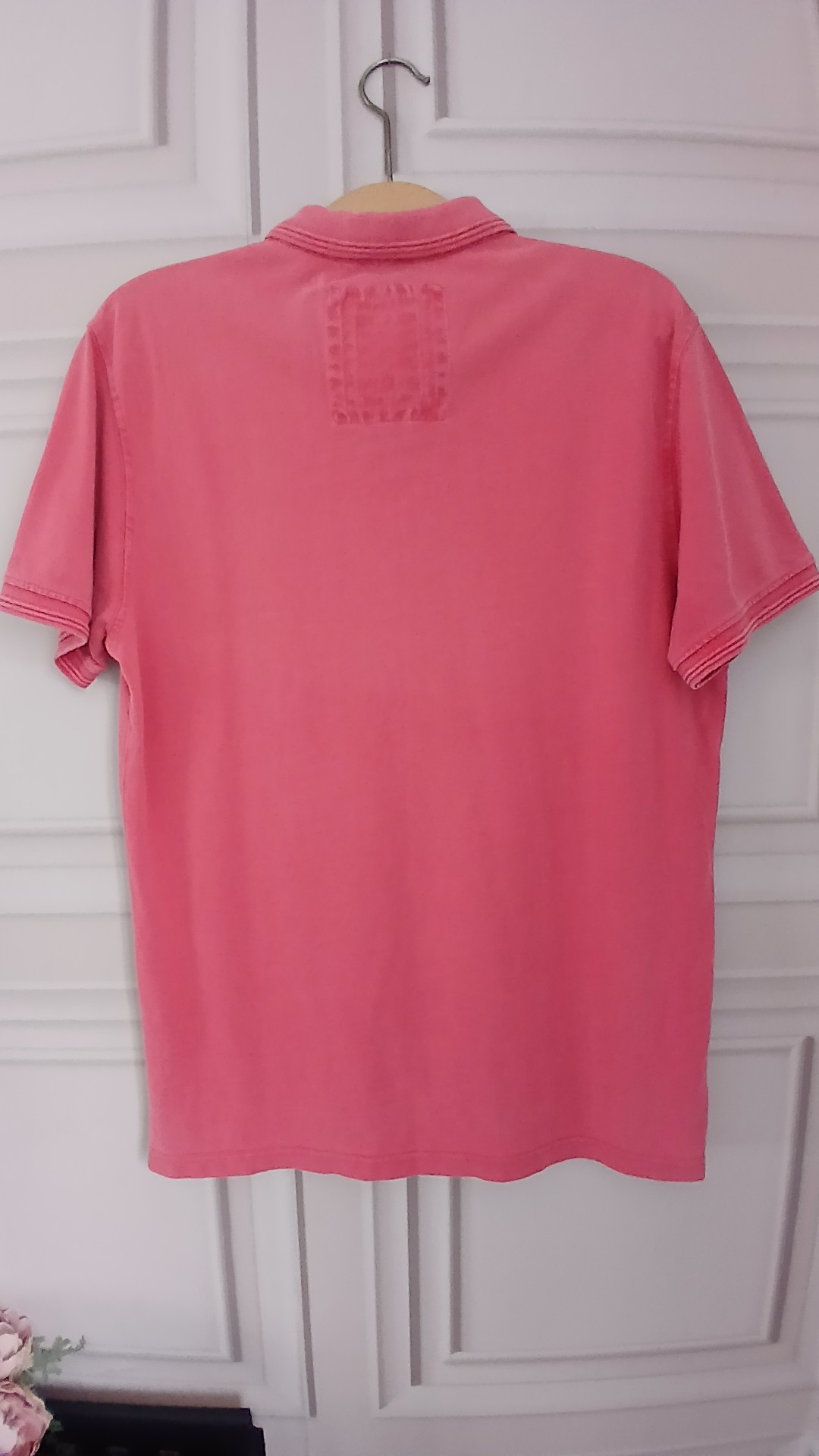 Crew Pink 100% Cotton Polo Shirt Embroidered Logo Medium image 3