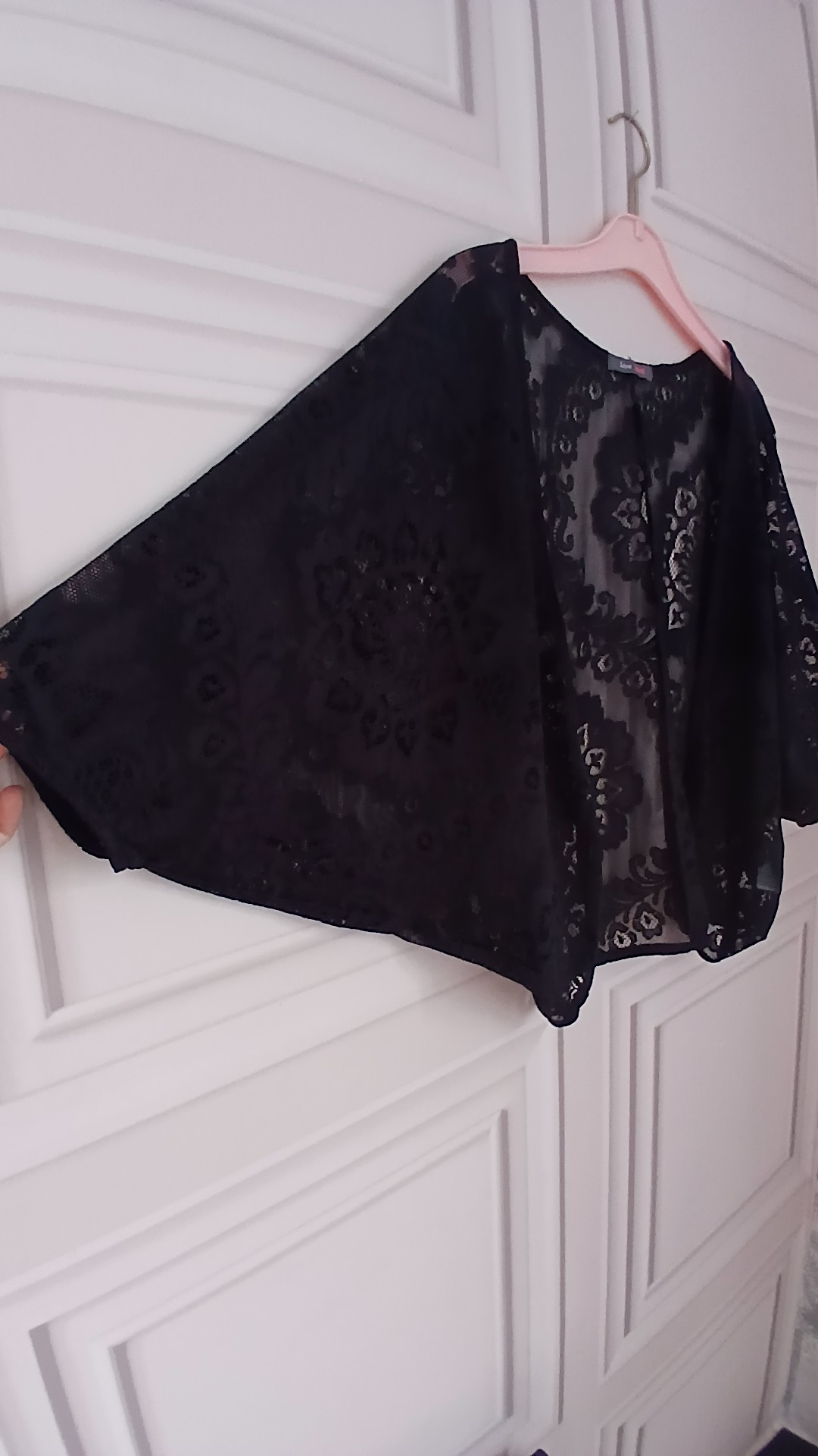 Love Label Black Lace Bolero Top UK L image 2