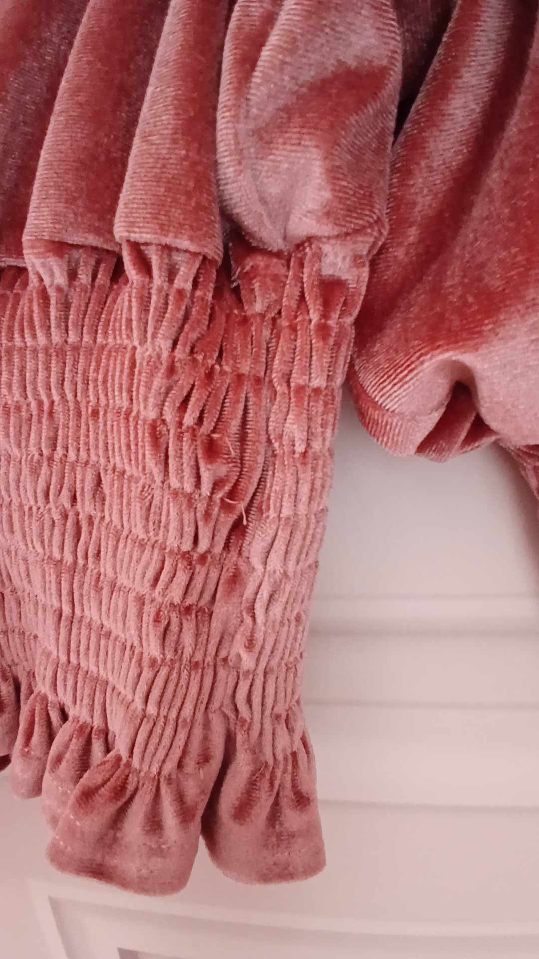 Pink Vanilla Pink Velvet Ruched Sleeve Top UK L image 6