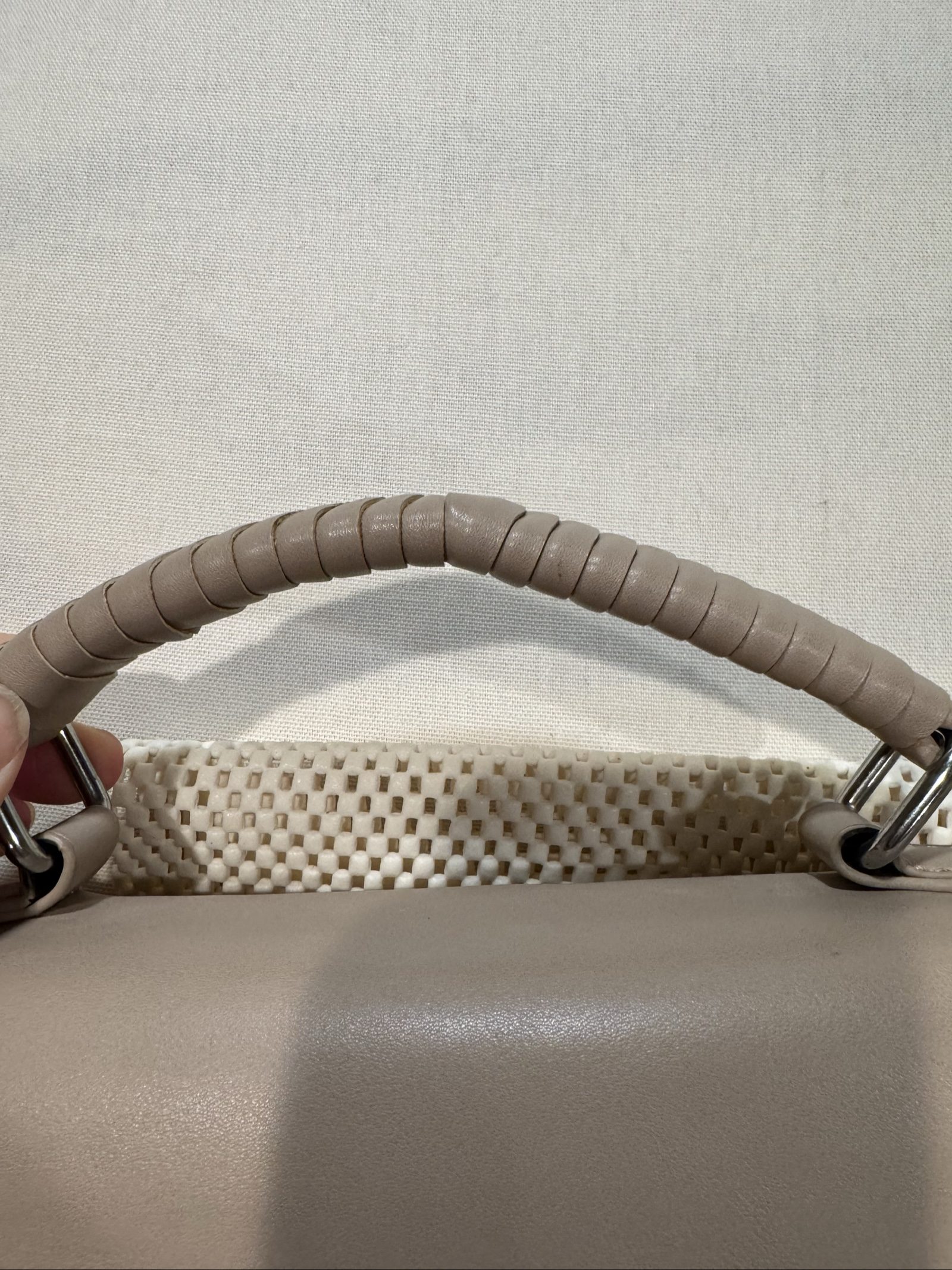 Madison West Taupe Top Handle Crossbody Bag Purse Adjustable Strap image 3