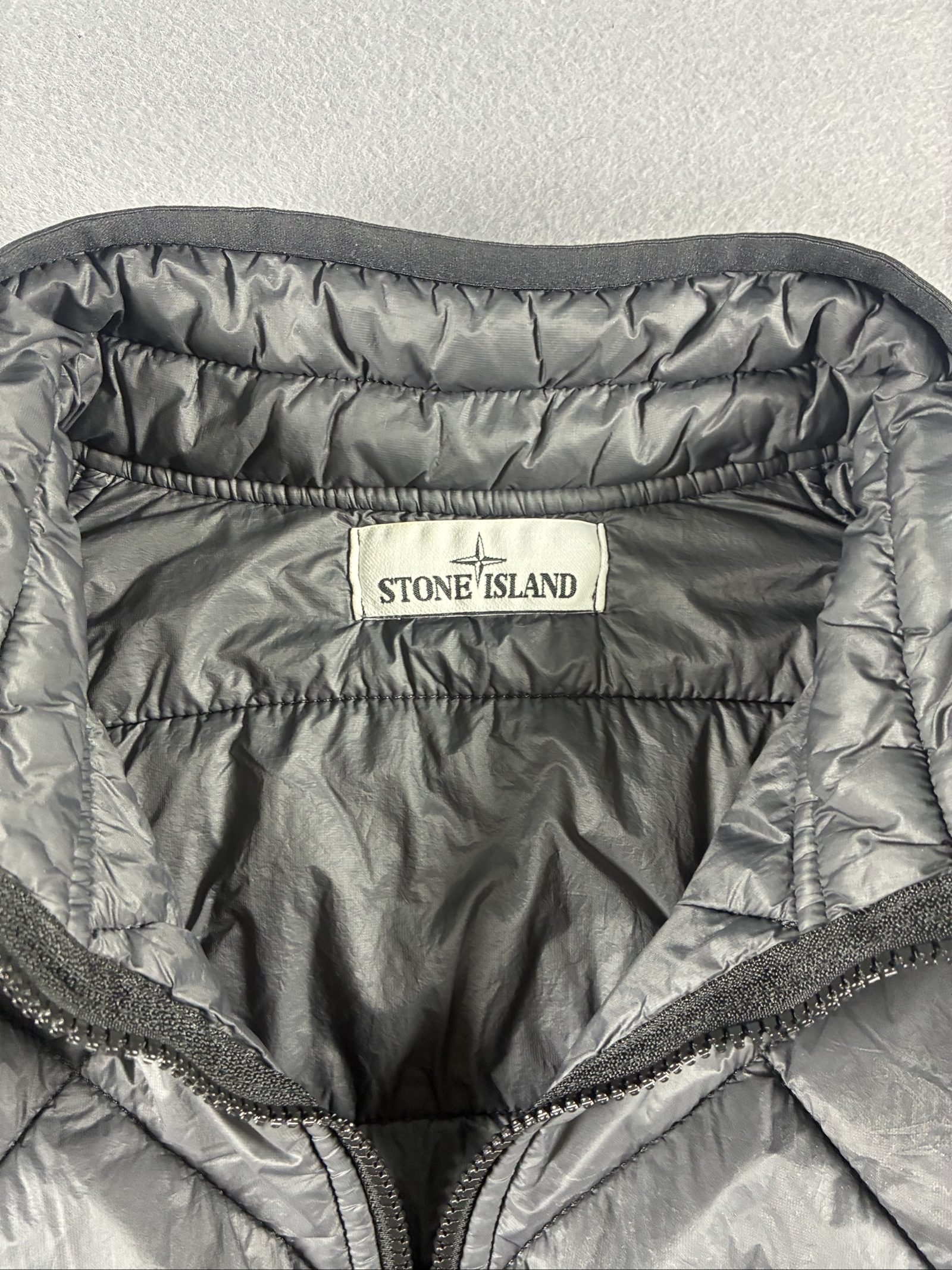 Stone Island Grey Quilted Micro Yarn Jacket Medium image 2