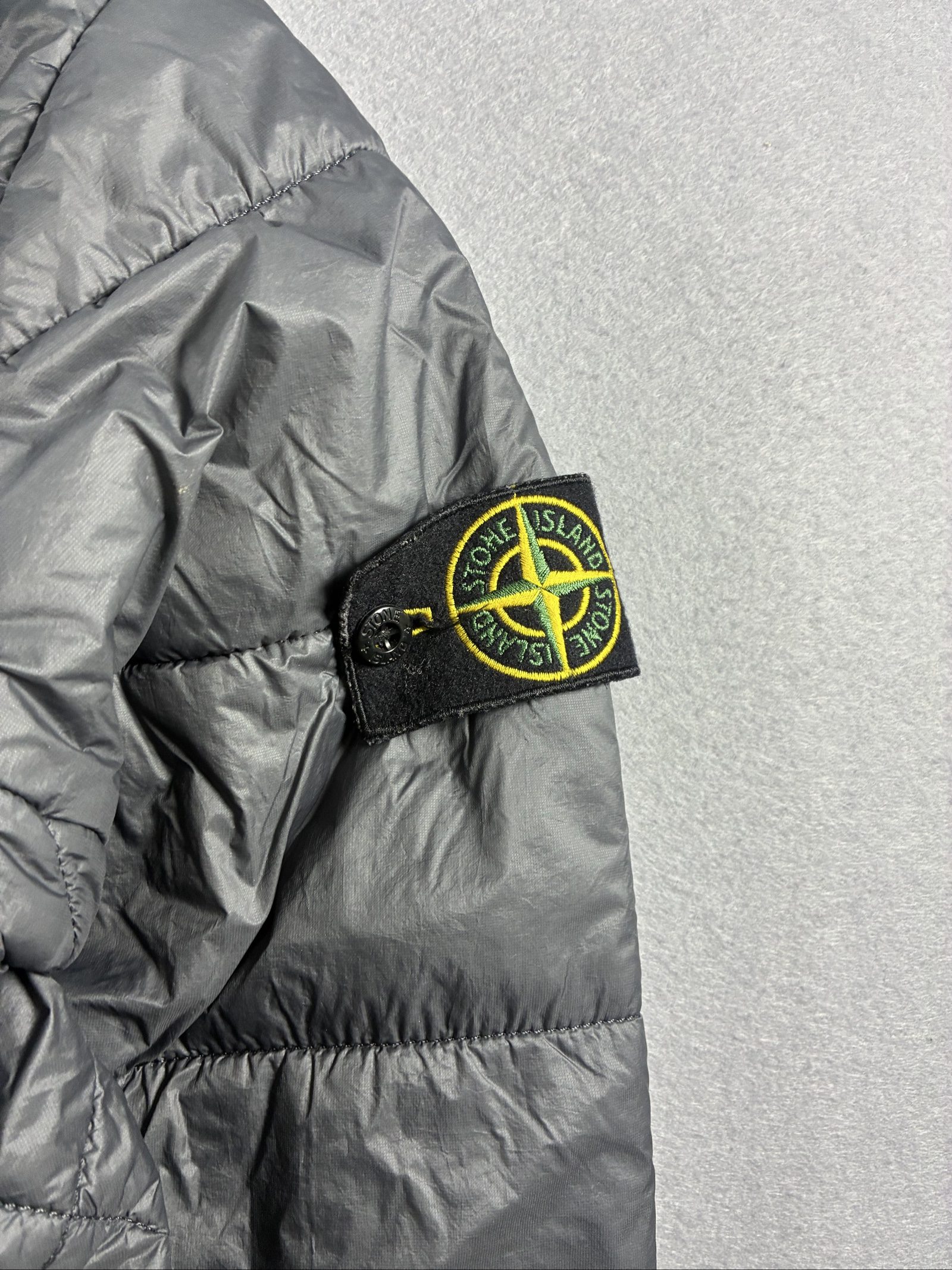Stone Island Grey Quilted Micro Yarn Jacket Medium image 3