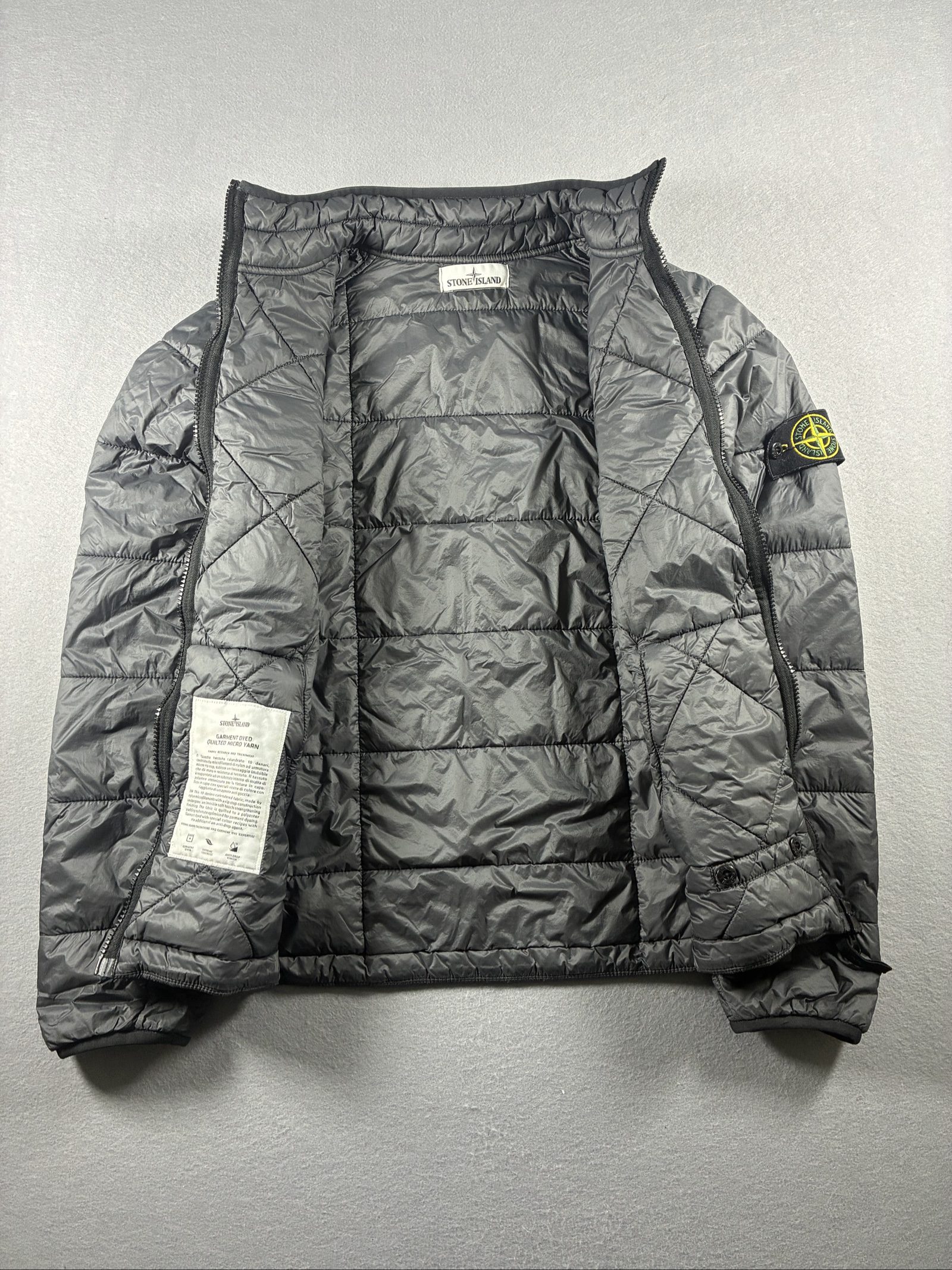 Stone Island Grey Quilted Micro Yarn Jacket Medium image 4