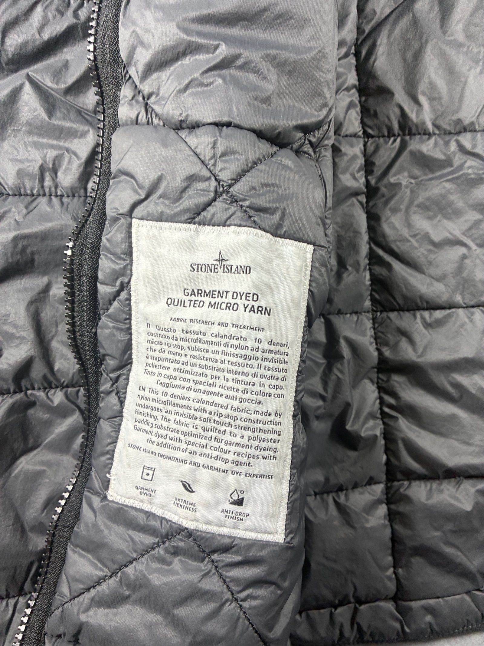 Stone Island Grey Quilted Micro Yarn Jacket Medium image 5