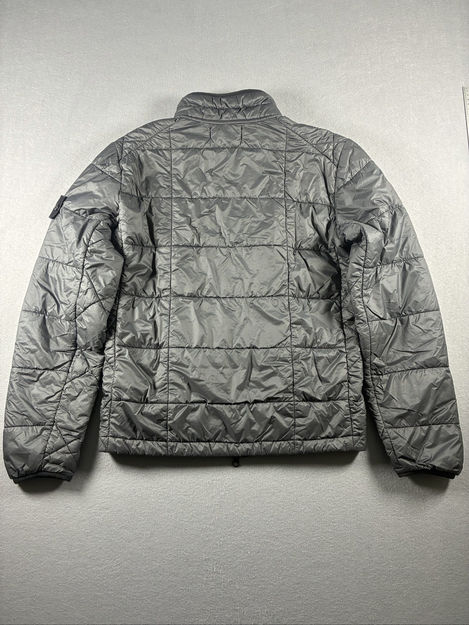 Stone Island Grey Quilted Micro Yarn Jacket Medium image 9