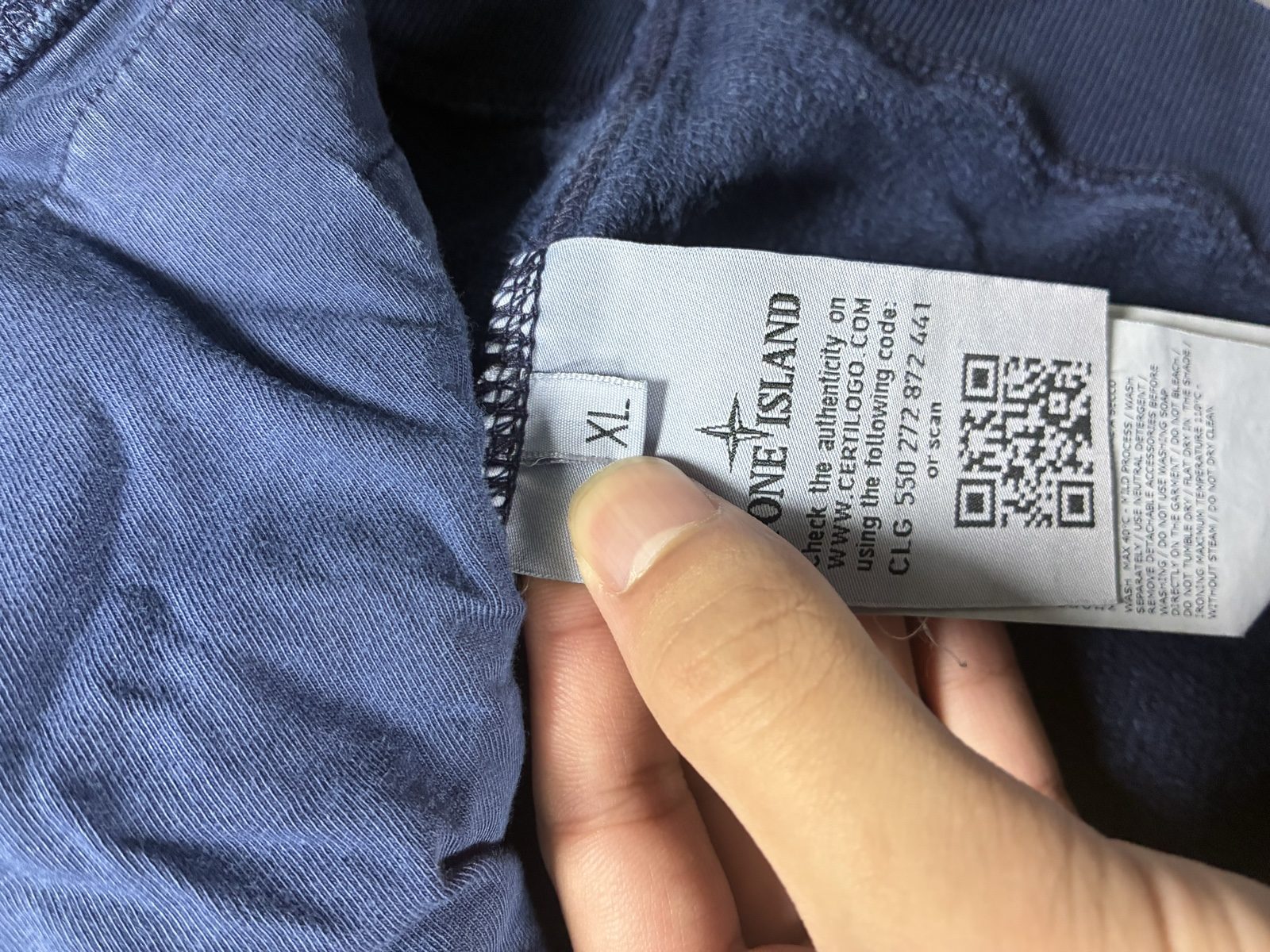 Stone Island Blue Cotton Zip Sweatshirt & Joggers XL Men's Tracksuit set image 5