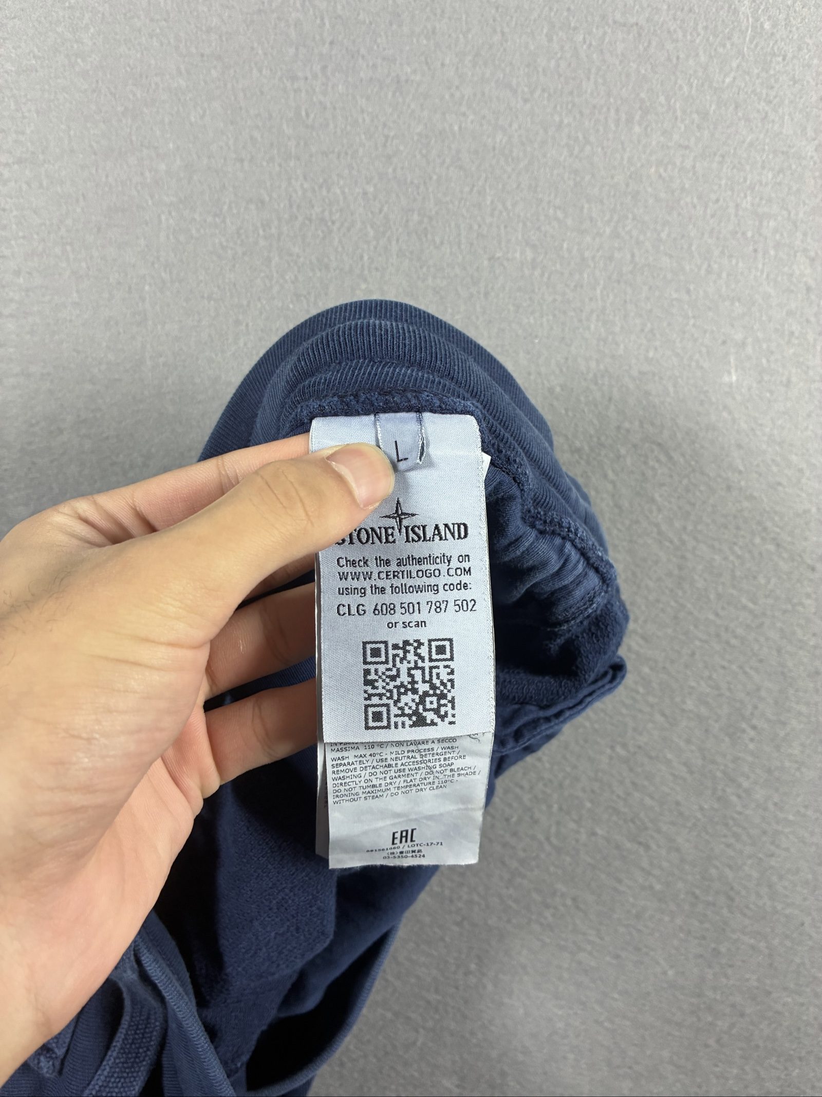 Stone Island Blue Cotton Zip Sweatshirt & Joggers XL Men's Tracksuit set image 7