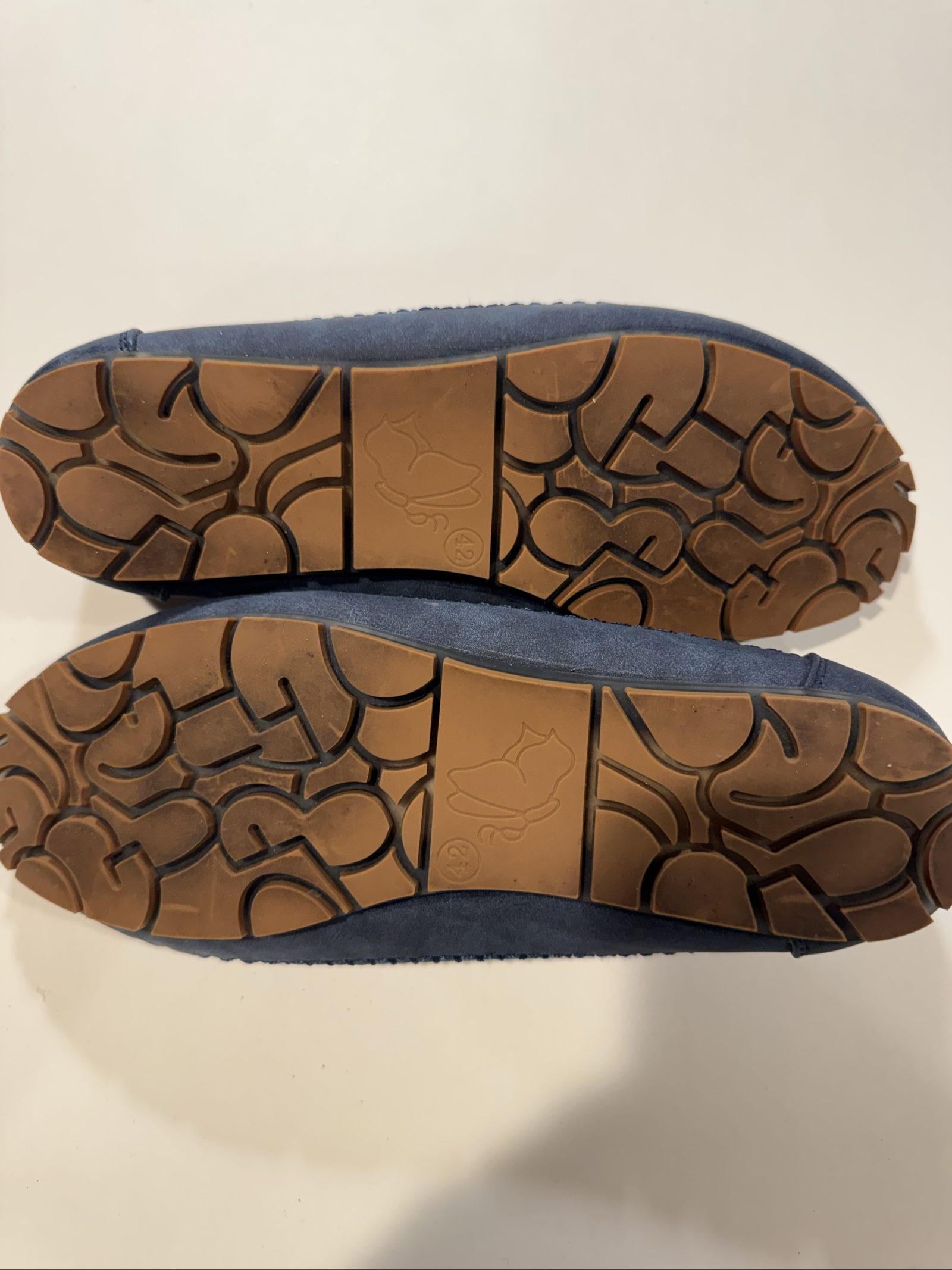 Women’s Blue Floral Embossed Comfort Loafers Flats Size 42 Boho Slip On (11 US) image 5