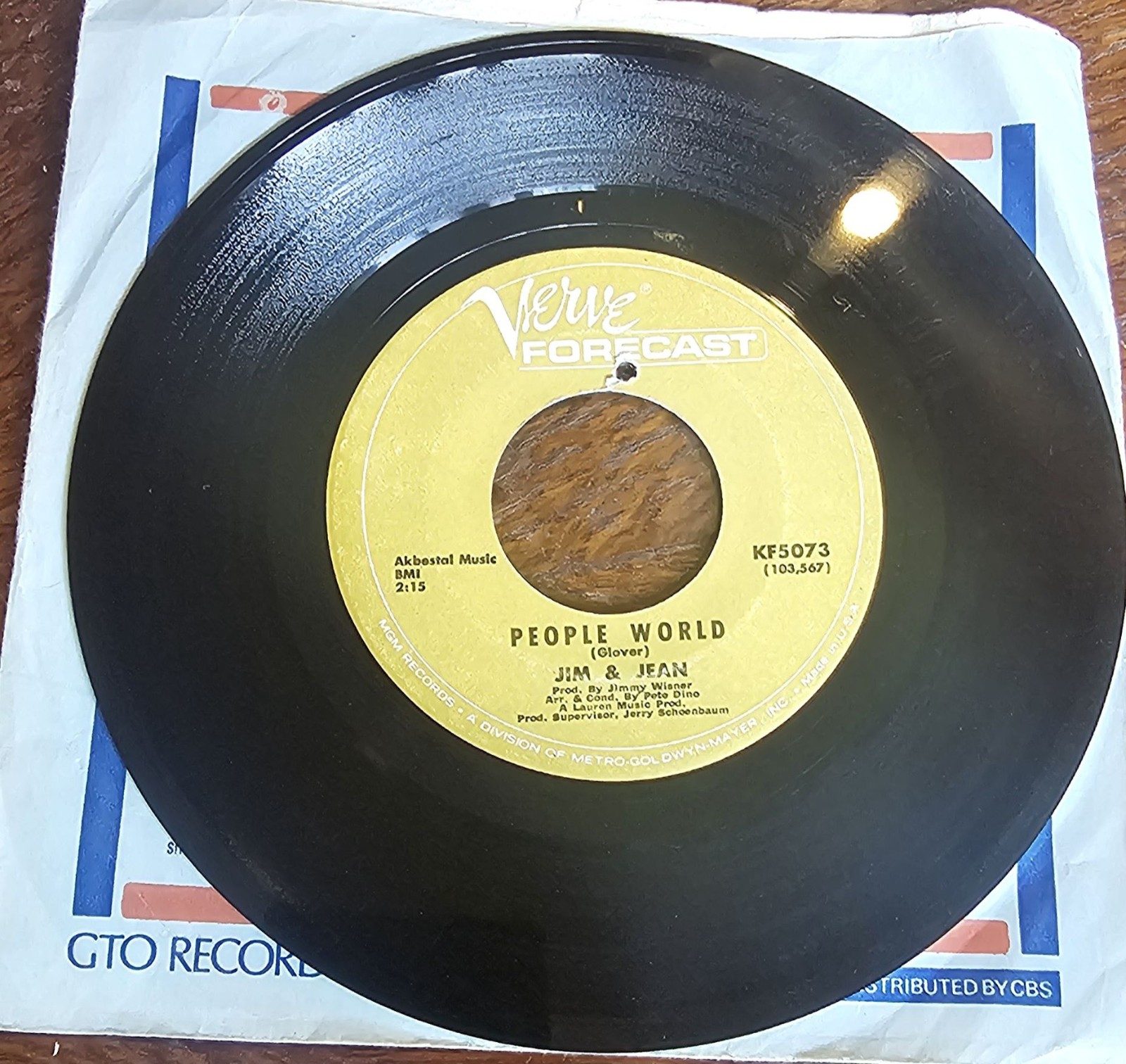 Jim & Jean People World Verve Forecast KF5073 7" Vinyl Single