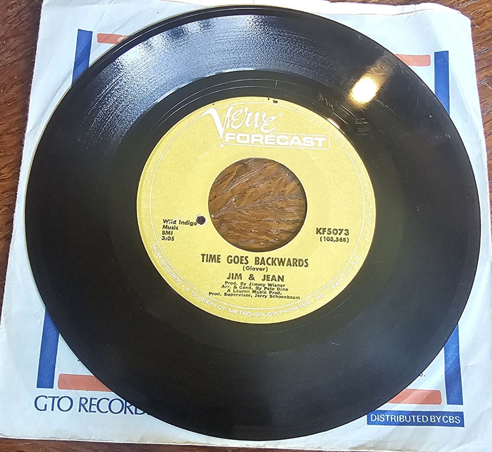 Jim & Jean People World Verve Forecast KF5073 7" Vinyl Single image 2
