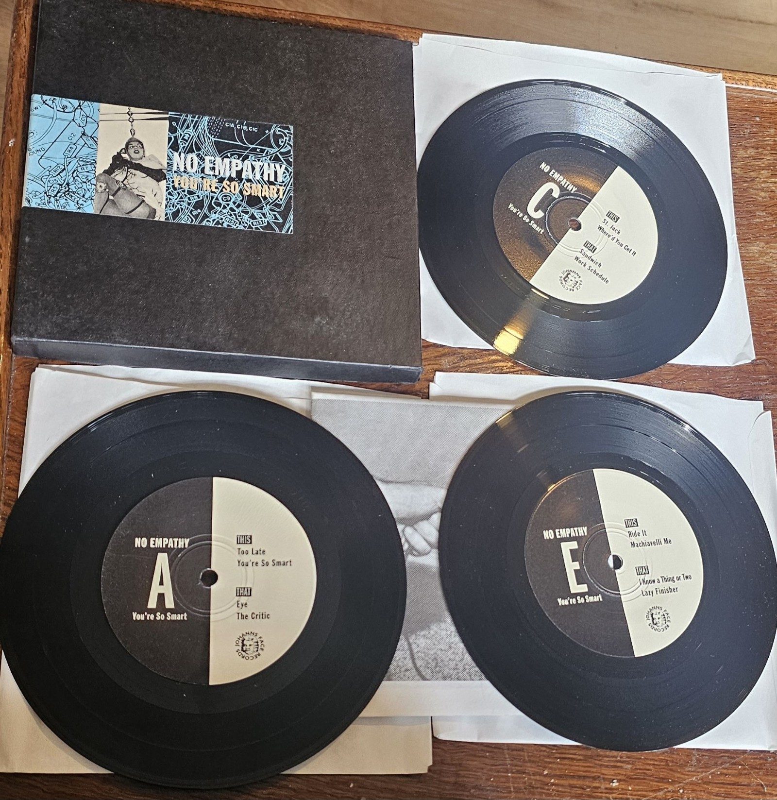 No Empathy You’re So Smart 3x7" Box Set Johann’s Face JFR016EP Punk 1994