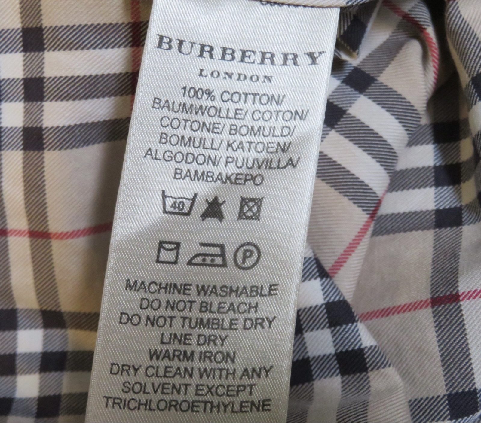 Burberry Beige Classic Fit Check Shirt Medium image 6