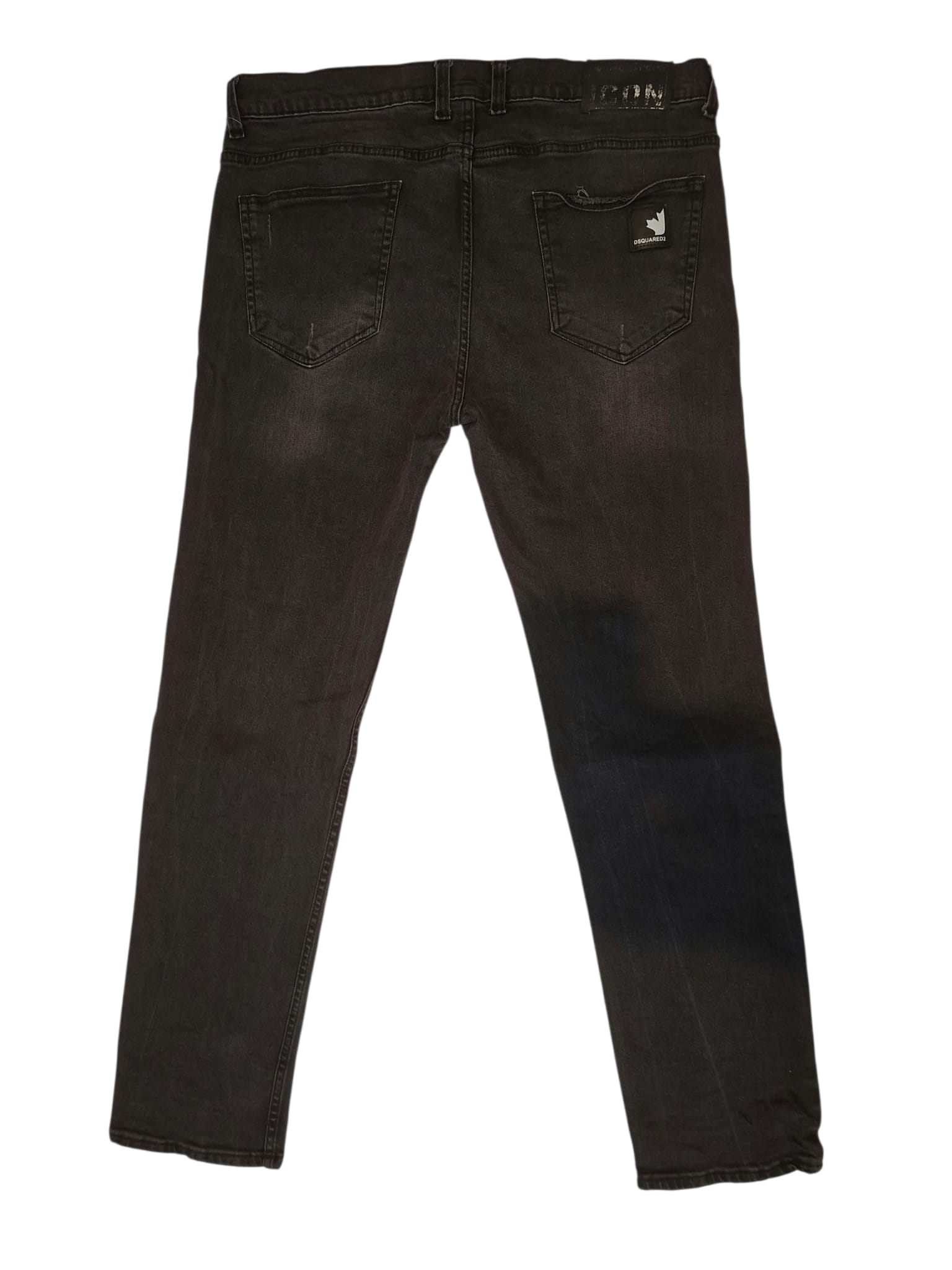 DSQUARED2 Herren Jeans Gr. 40 Schwarz Slim Fit Distressed Used Look image 3