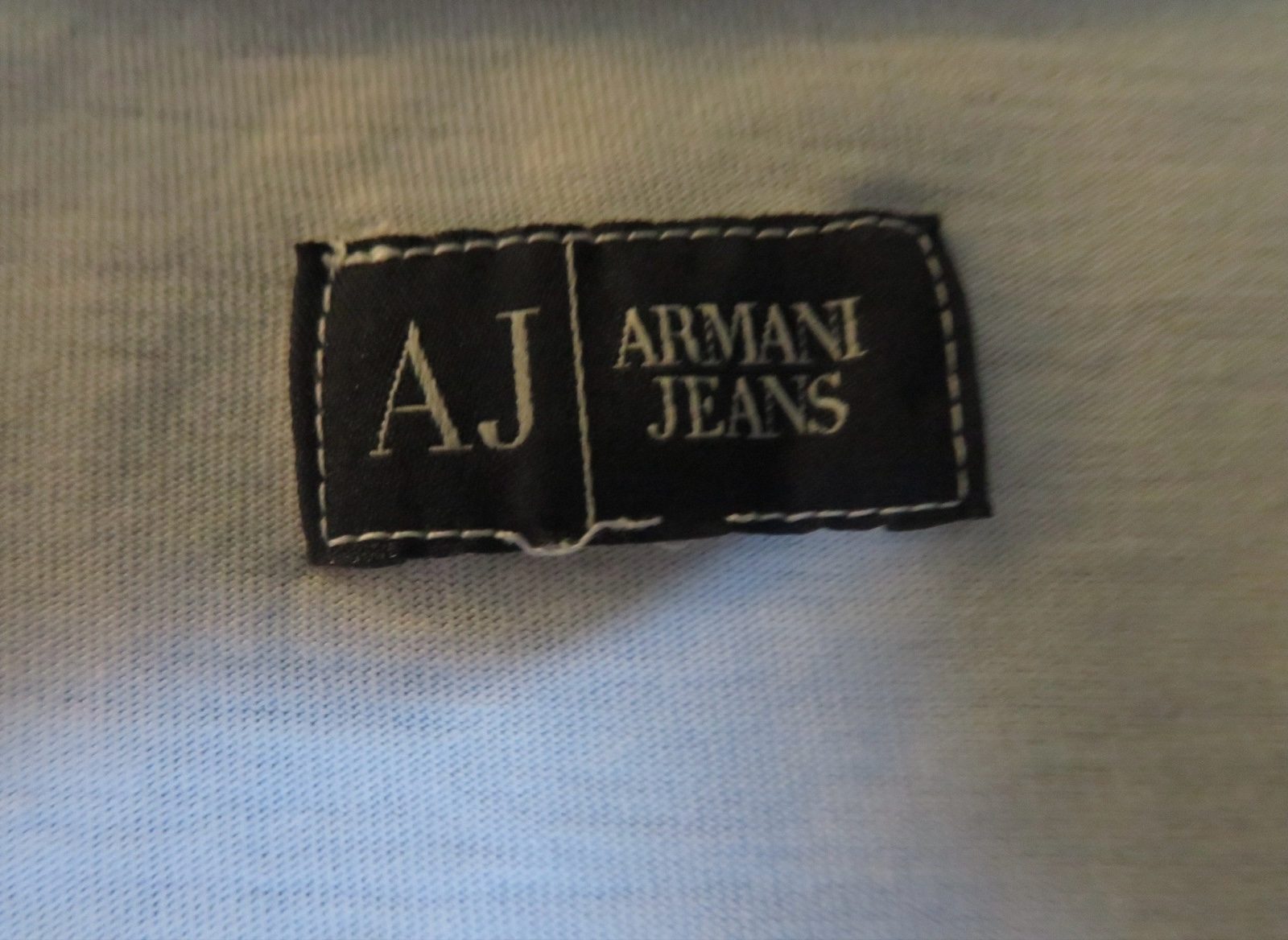 Armani Jeans Men's Blue & White Tie-Dye Logo T-Shirt Medium image 4