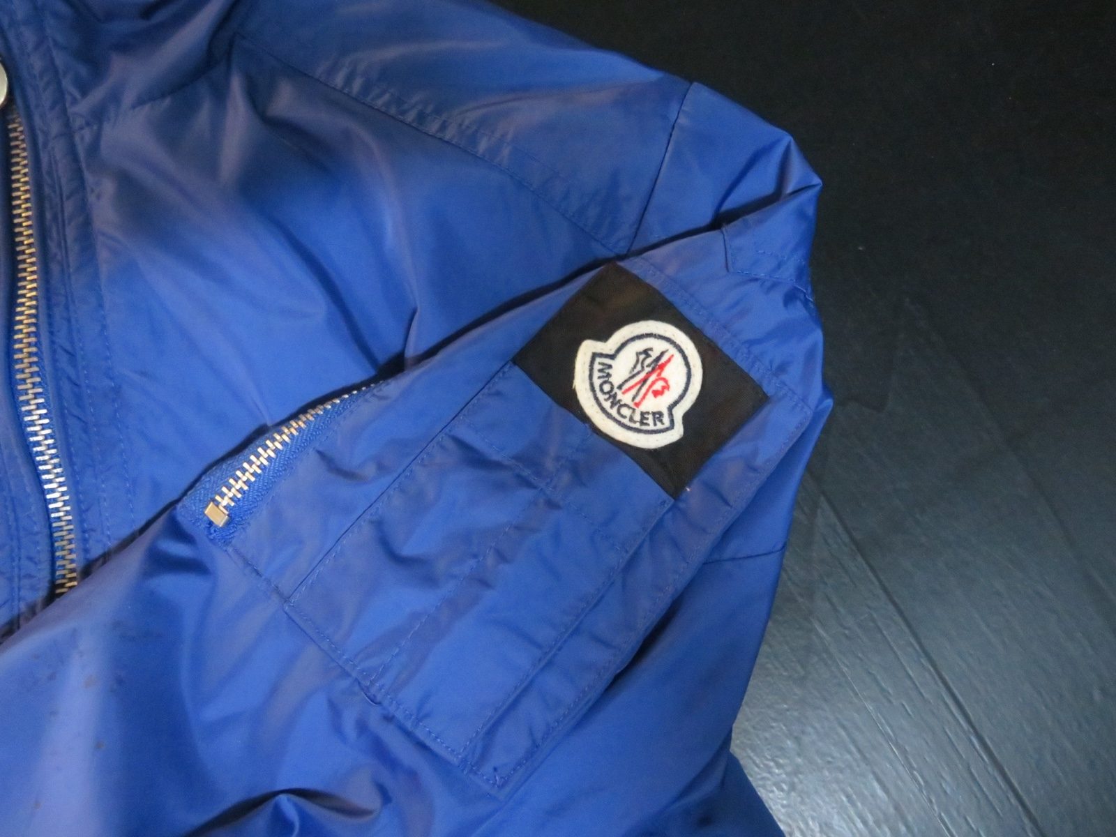 Moncler Blue Lightweight Bomber Jacket Small image 4