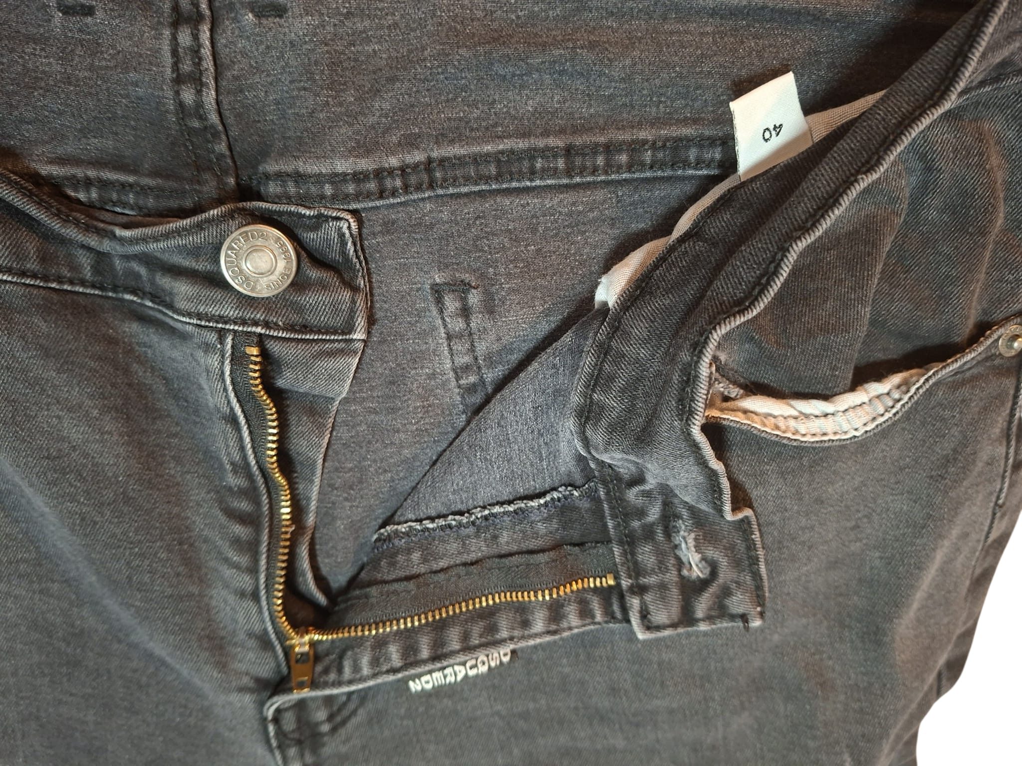 DSQUARED2 Herren Jeans Gr. 40 Schwarz Slim Fit Distressed Used Look image 6