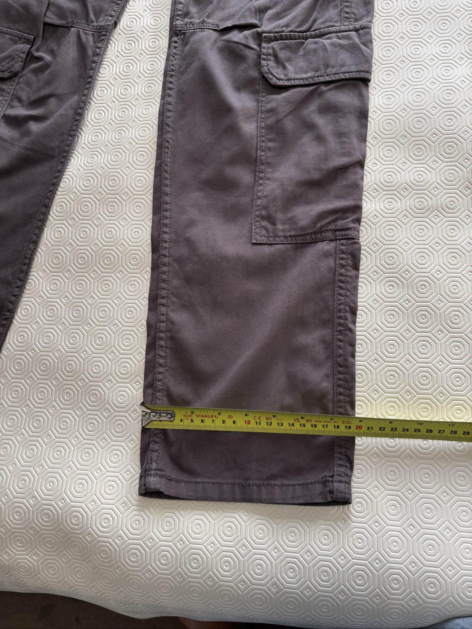 Bershka Grey Cargo Pants Medium Cotton Casual image 3