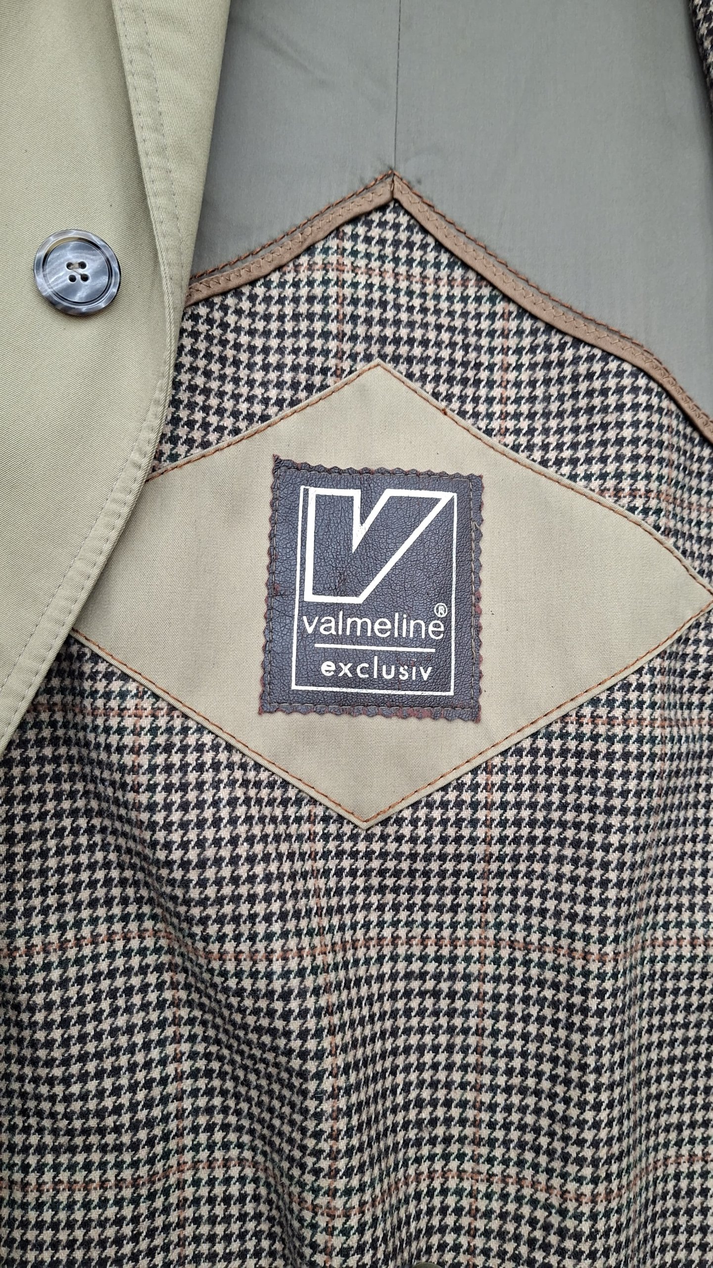 Valmeline Herren Beige Trenchcoat Größe 52 Wollfutter image 2