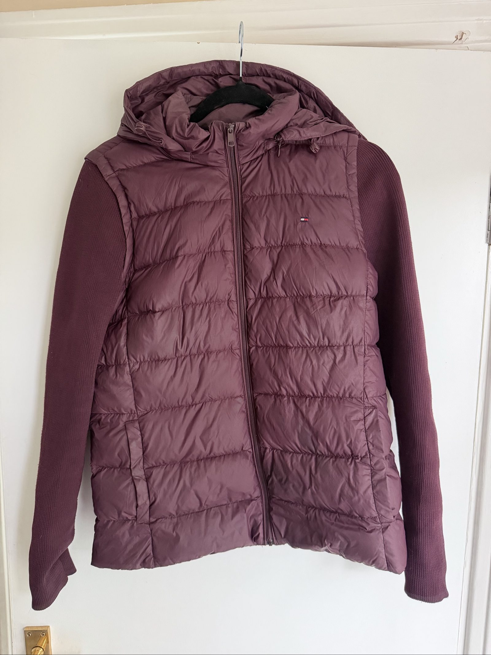 Tommy Hilfiger Purple Quilted Puffer Jacket Small Women's