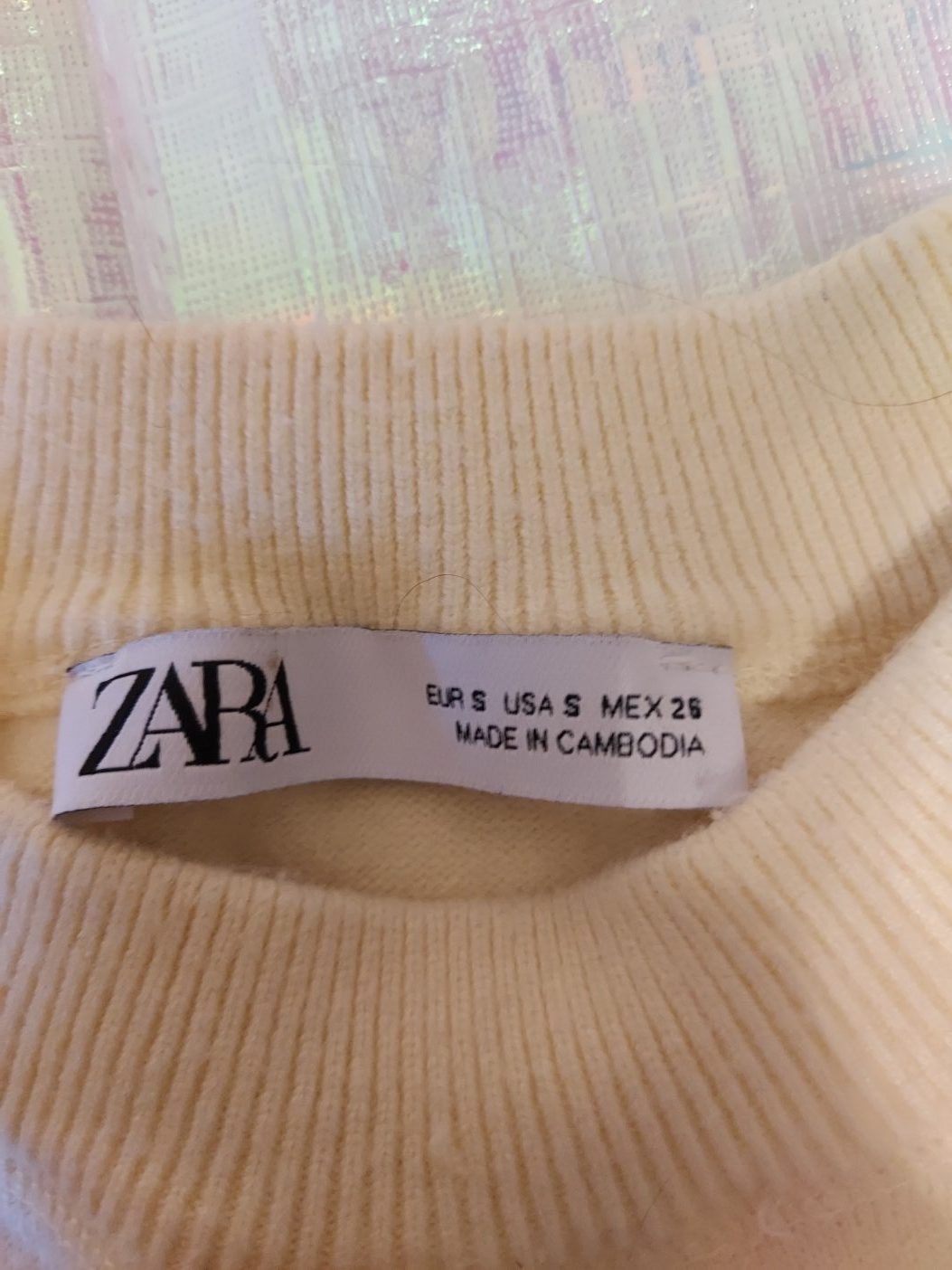 Zara Women's Yellow Sweater Small image 2