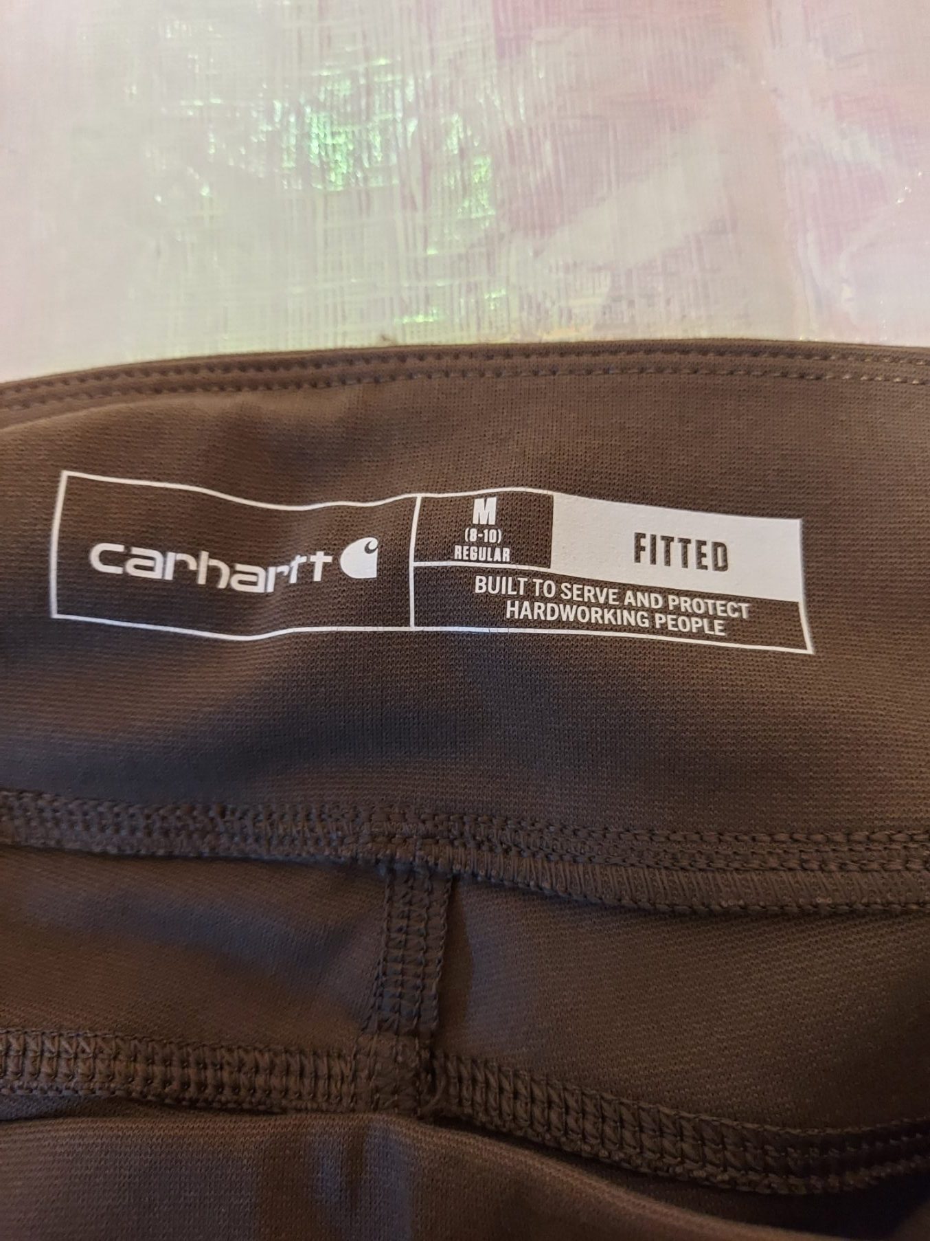 Carhartt Olive Fitted Work Pants Medium image 5