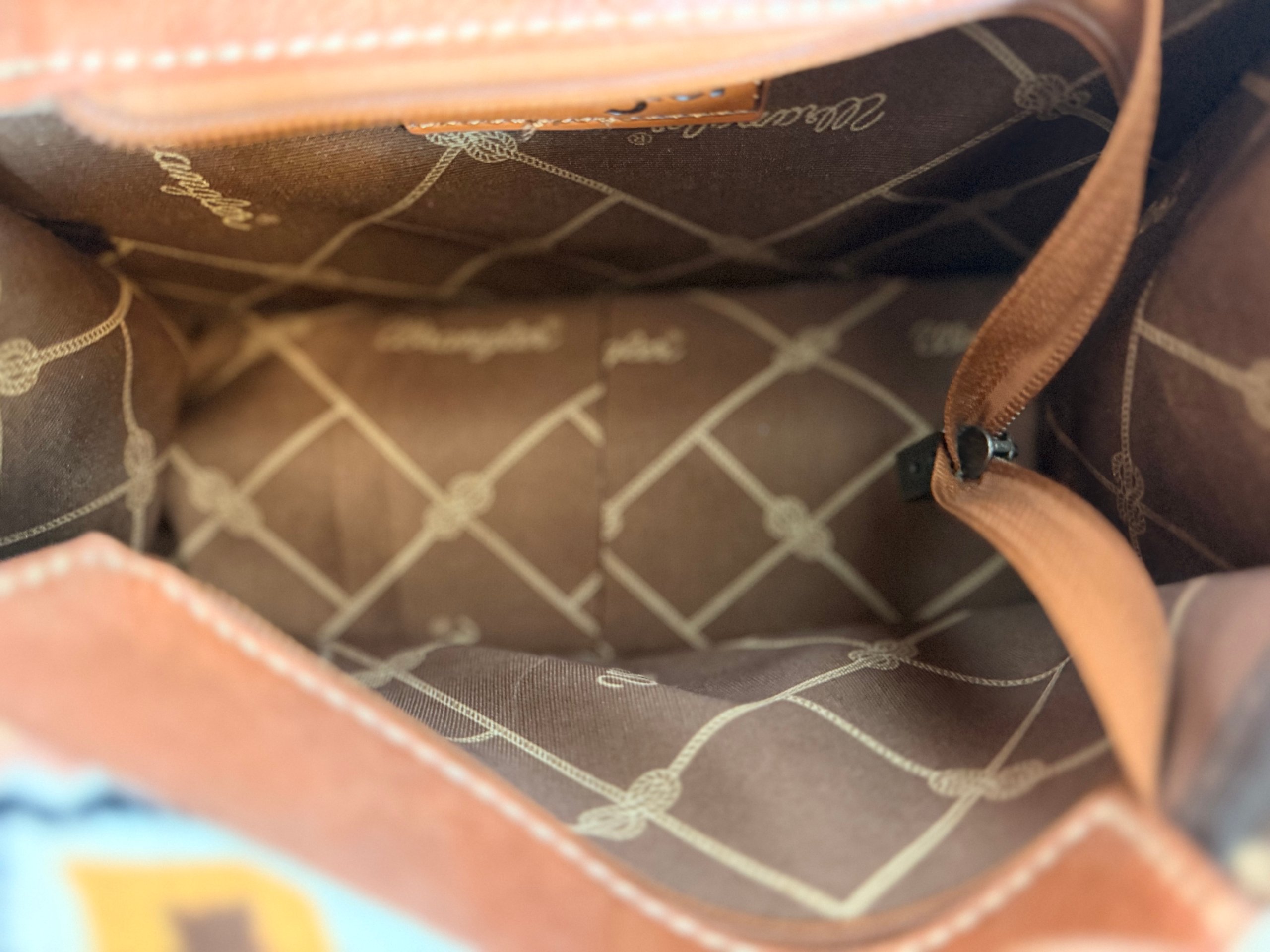 Wrangler Brand Beige & Brown Aztec Pattern Tote Bag image 8