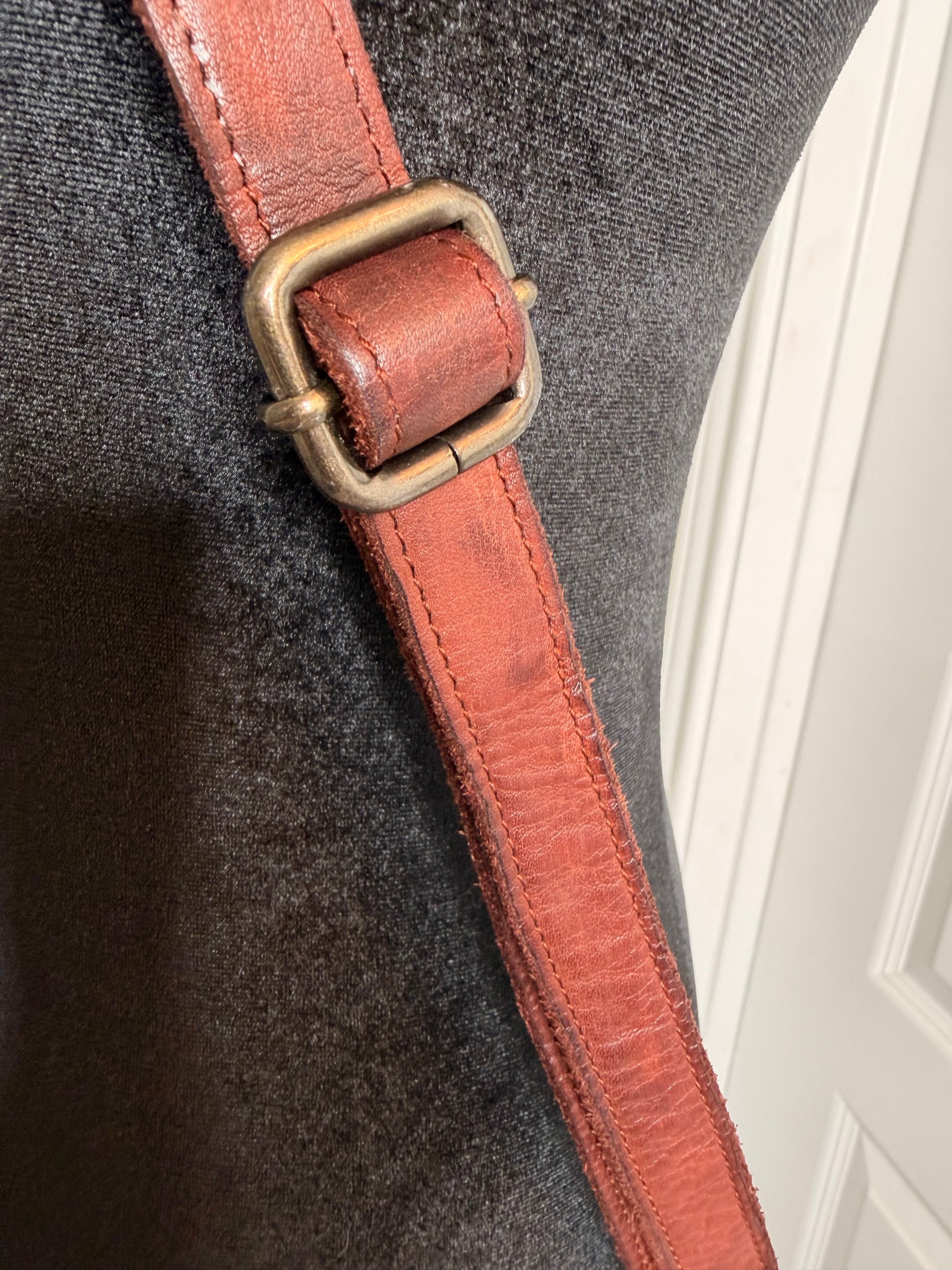Ashwood Heritage Red Woven Leather Crossbody Boho zip purse with adjustable strap image 4