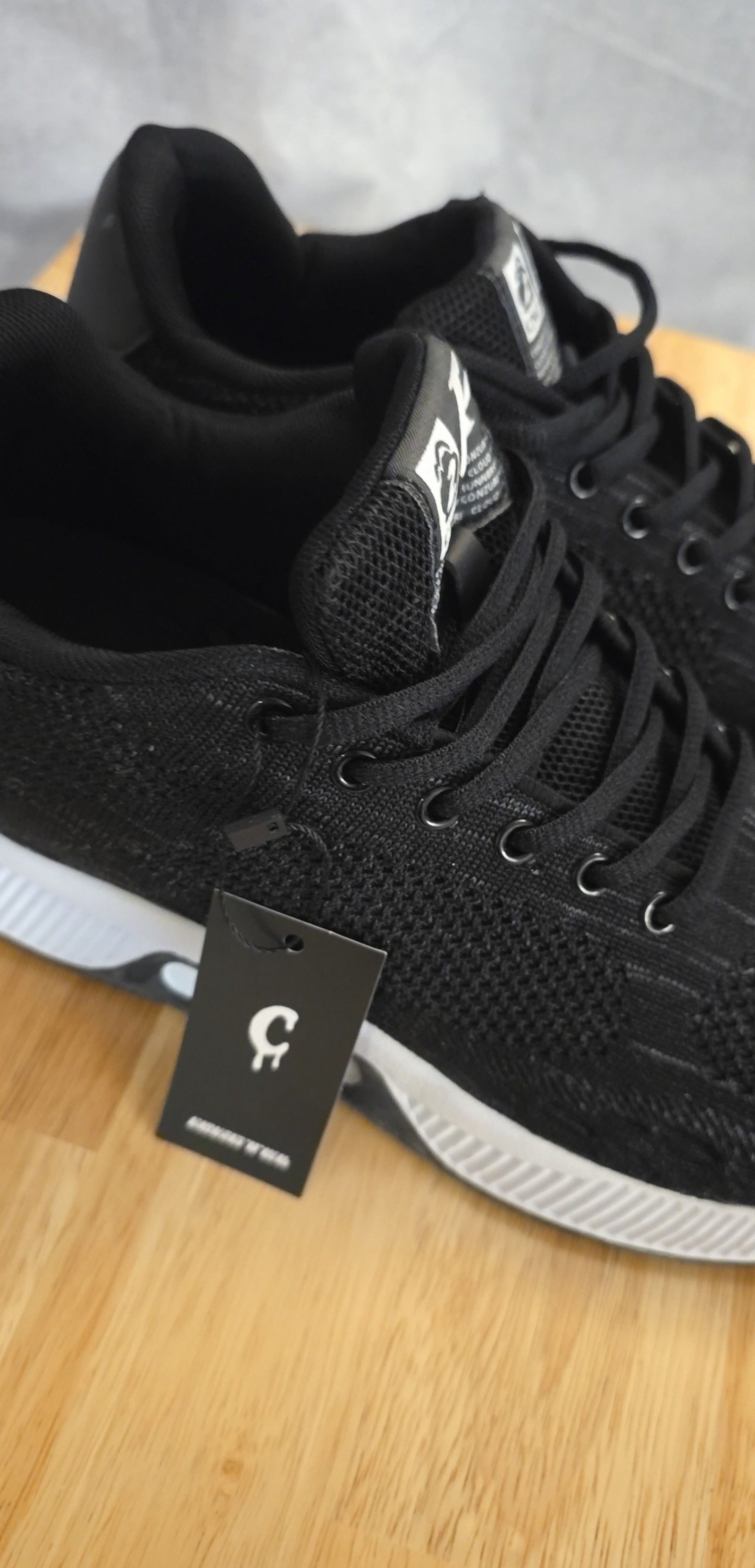 NEW Conzuri V2 Cloud Runner Height Boosting Sneakers Black Mens Size US 10 image 3