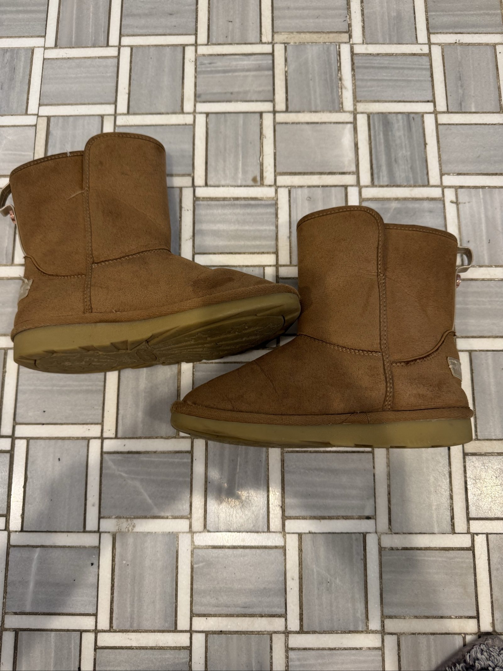 Girls Nautica Bruton Faux Suede Lined Boots - Brown - Size 13 image 6