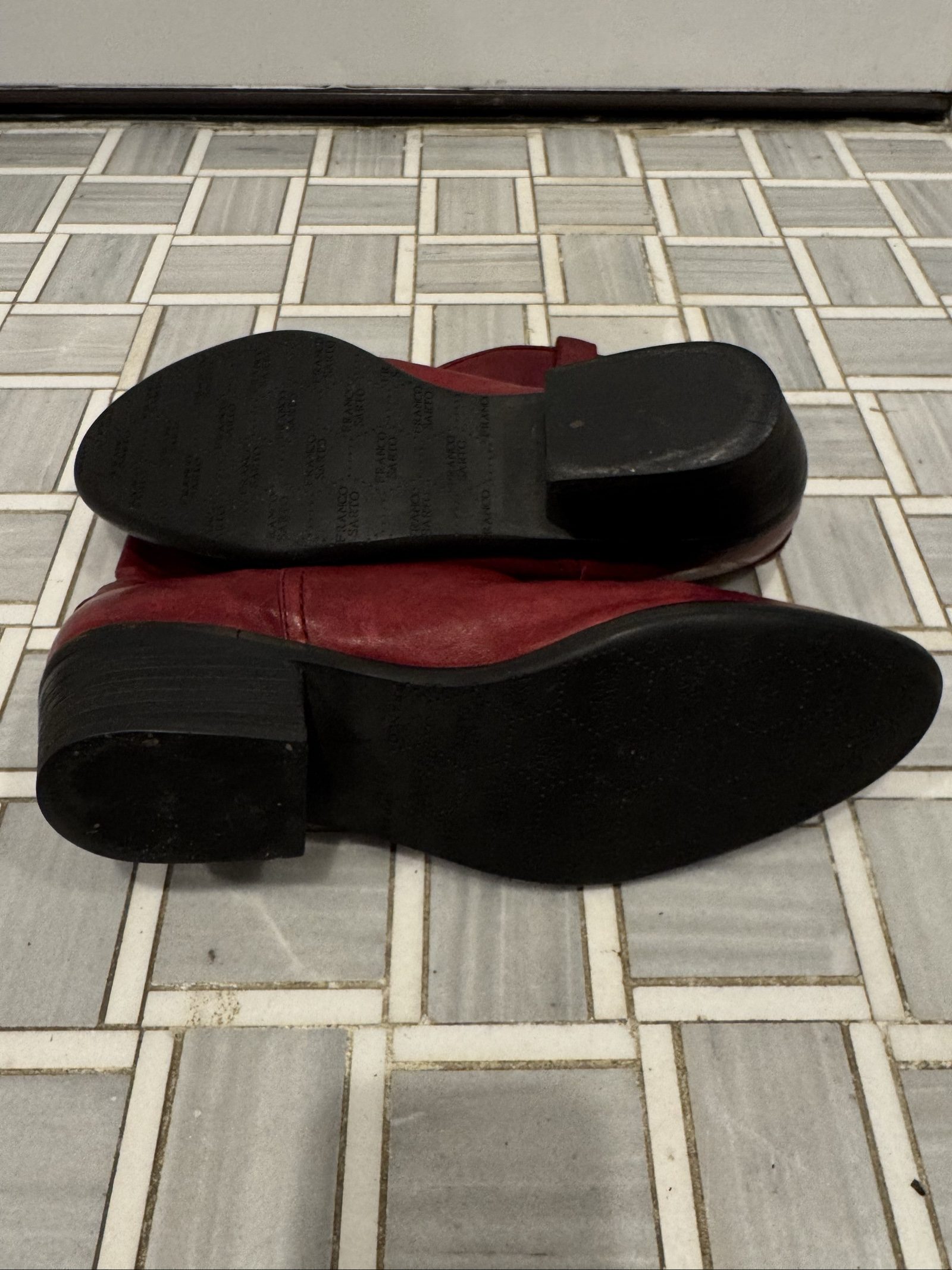 Women’s Franco Sarto Waco Leather Western Boots - Red - Est Size 9-9.5 image 7
