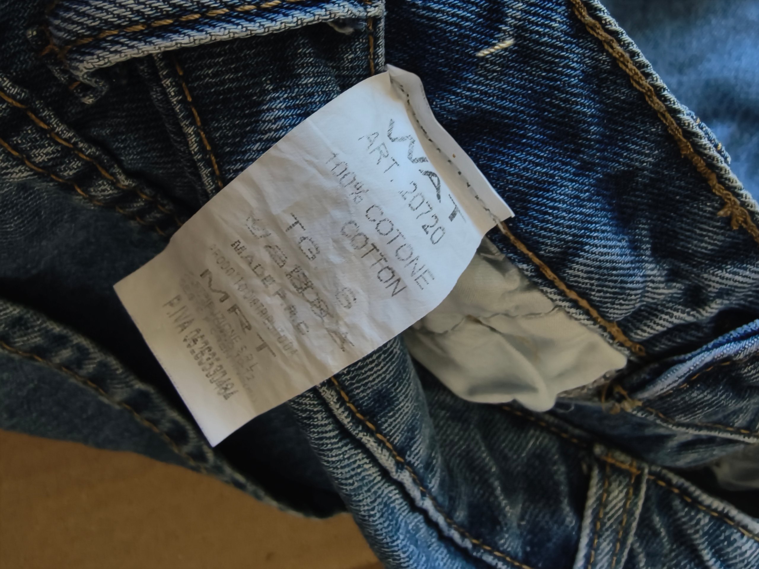 WAT Jeans Denim Blu Vita 36 Cotone Taglia S Donna image 4