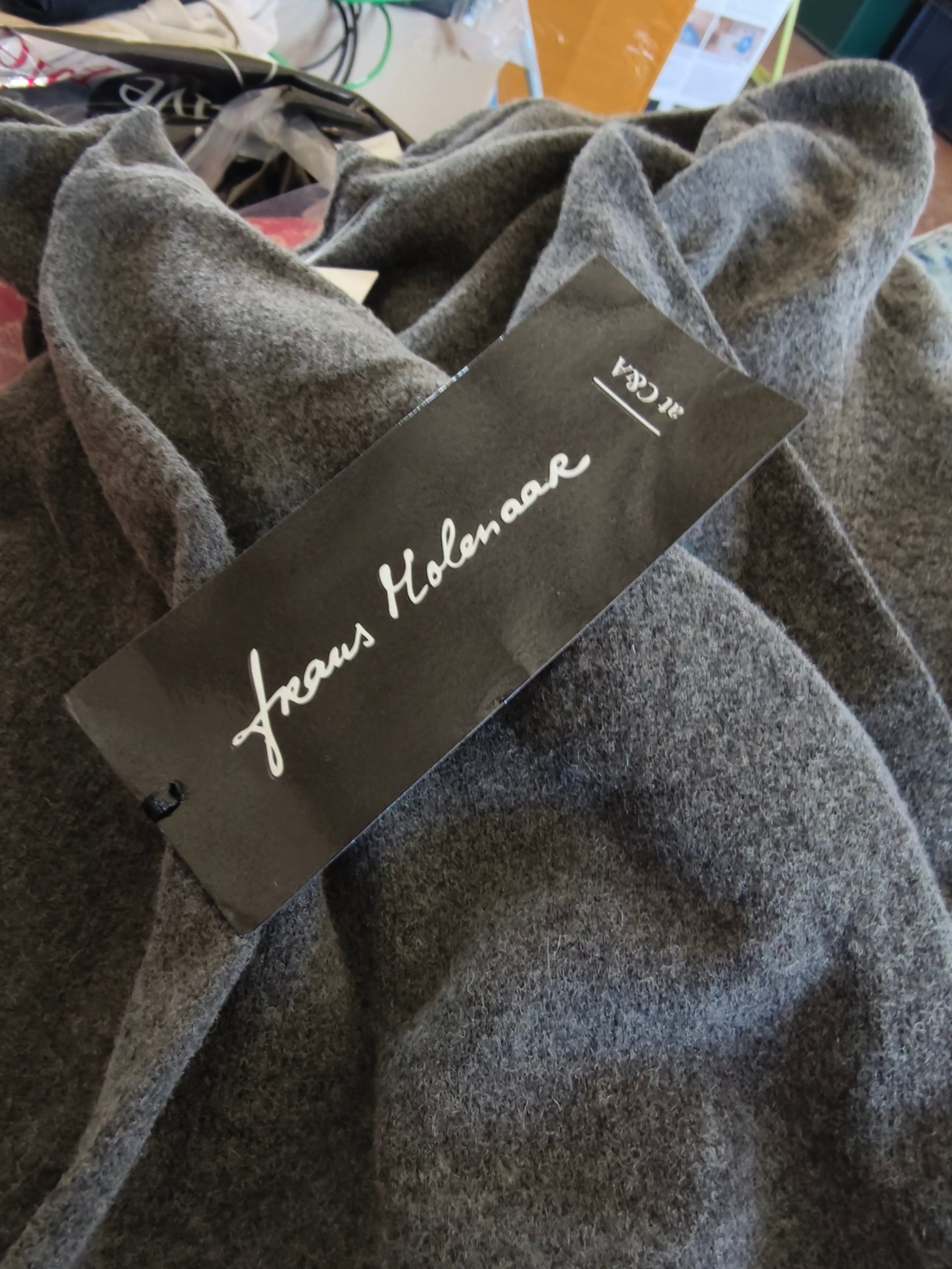 Maglia Uomo Frans Molenaar M L Grigio 80% Lambswool Lana Agnello Scollo V Nuova Cartellino image 5