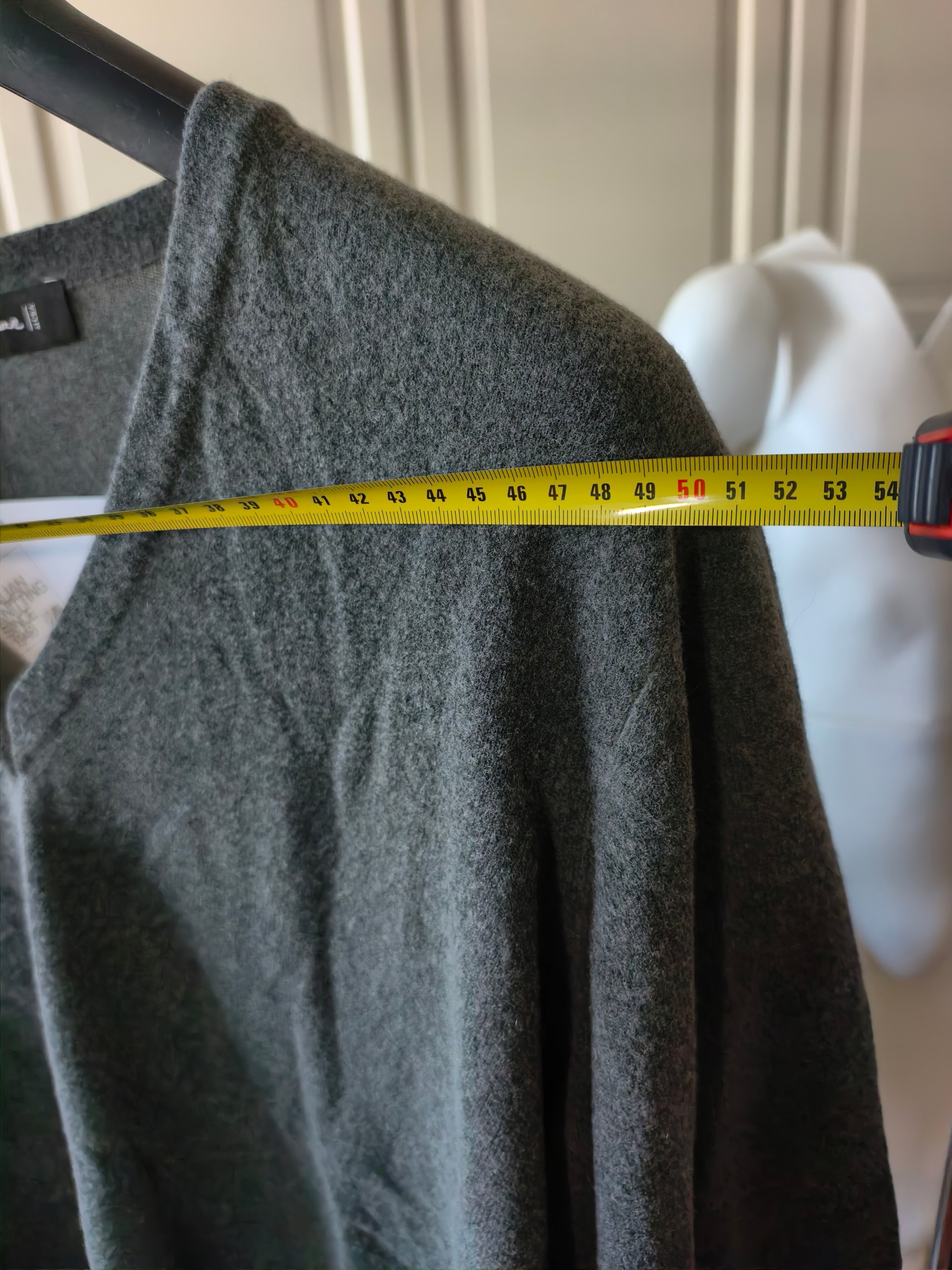 Maglia Uomo Frans Molenaar M L Grigio 80% Lambswool Lana Agnello Scollo V Nuova Cartellino image 10