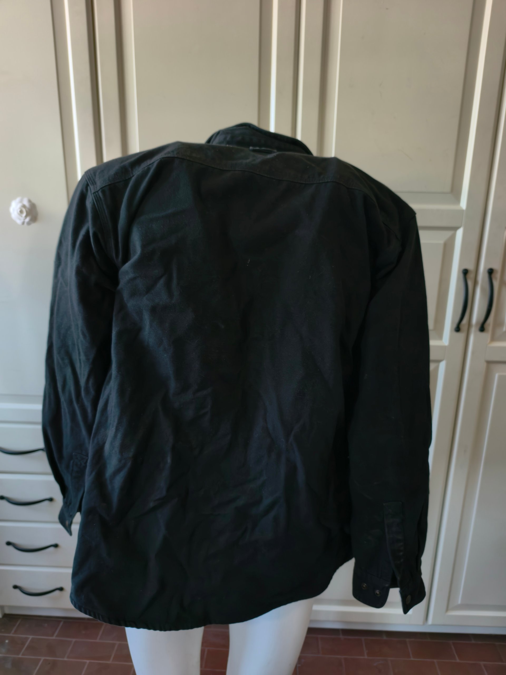 Giacca Carhartt Uomo M Nera Tela Canvas Fodera Flanella Quadri Sovracamicia Workwear image 2