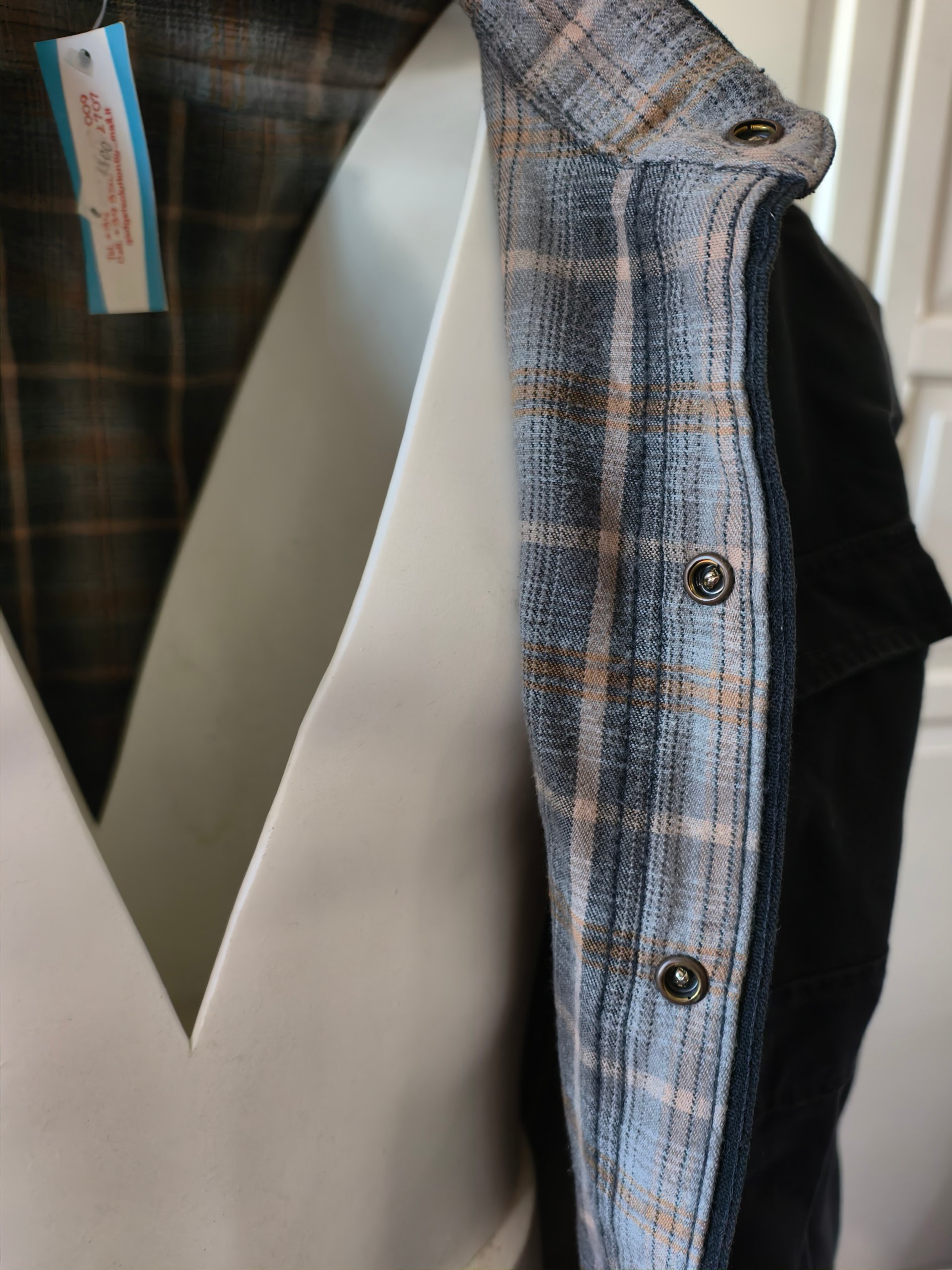 Giacca Carhartt Uomo M Nera Tela Canvas Fodera Flanella Quadri Sovracamicia Workwear image 7